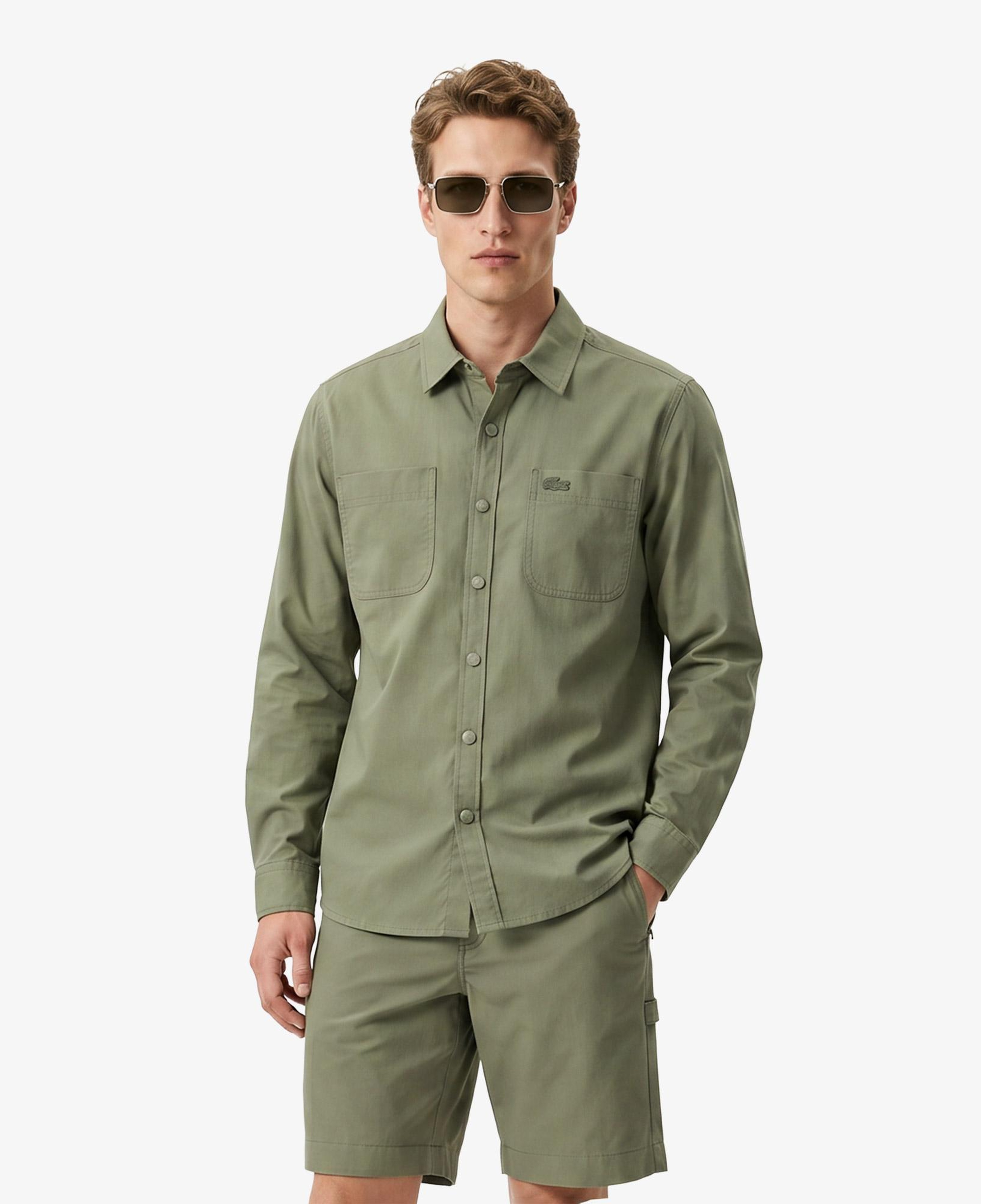 Erkek Regular Fit Haki Gömlek