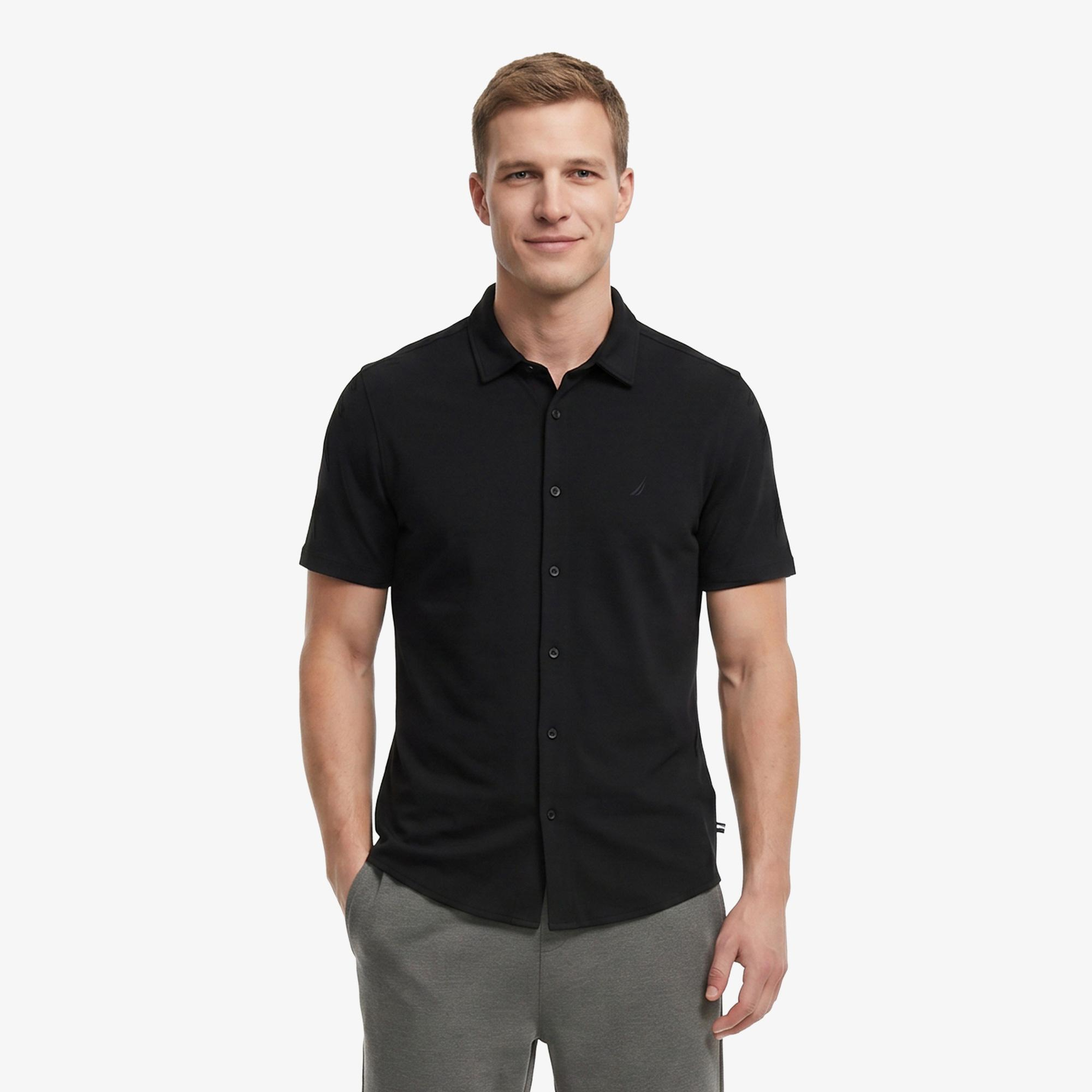 Nautica Erkek Siyah Regular Fit Gömlek