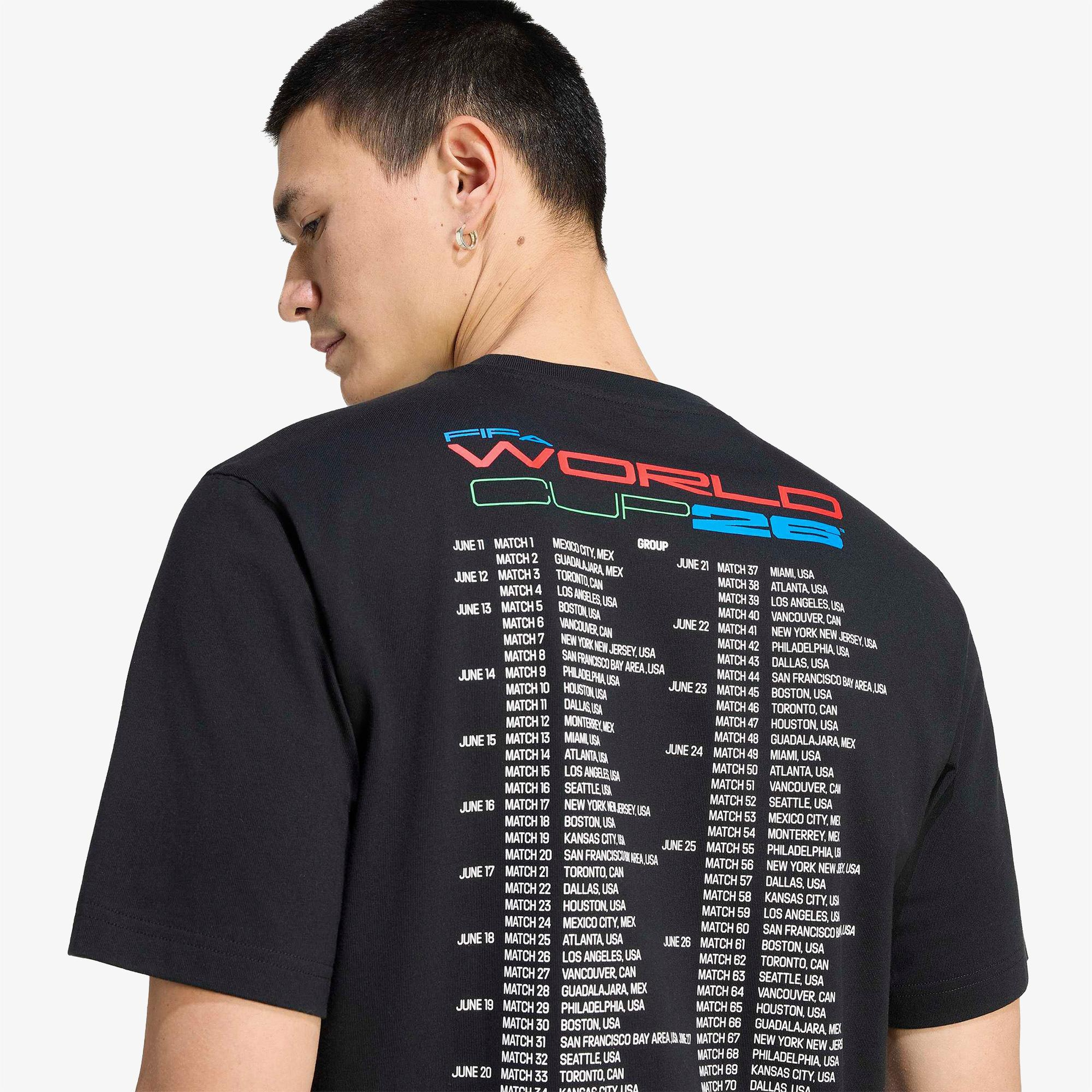 adidas World Cup Tour Erkek Siyah T-Shirt