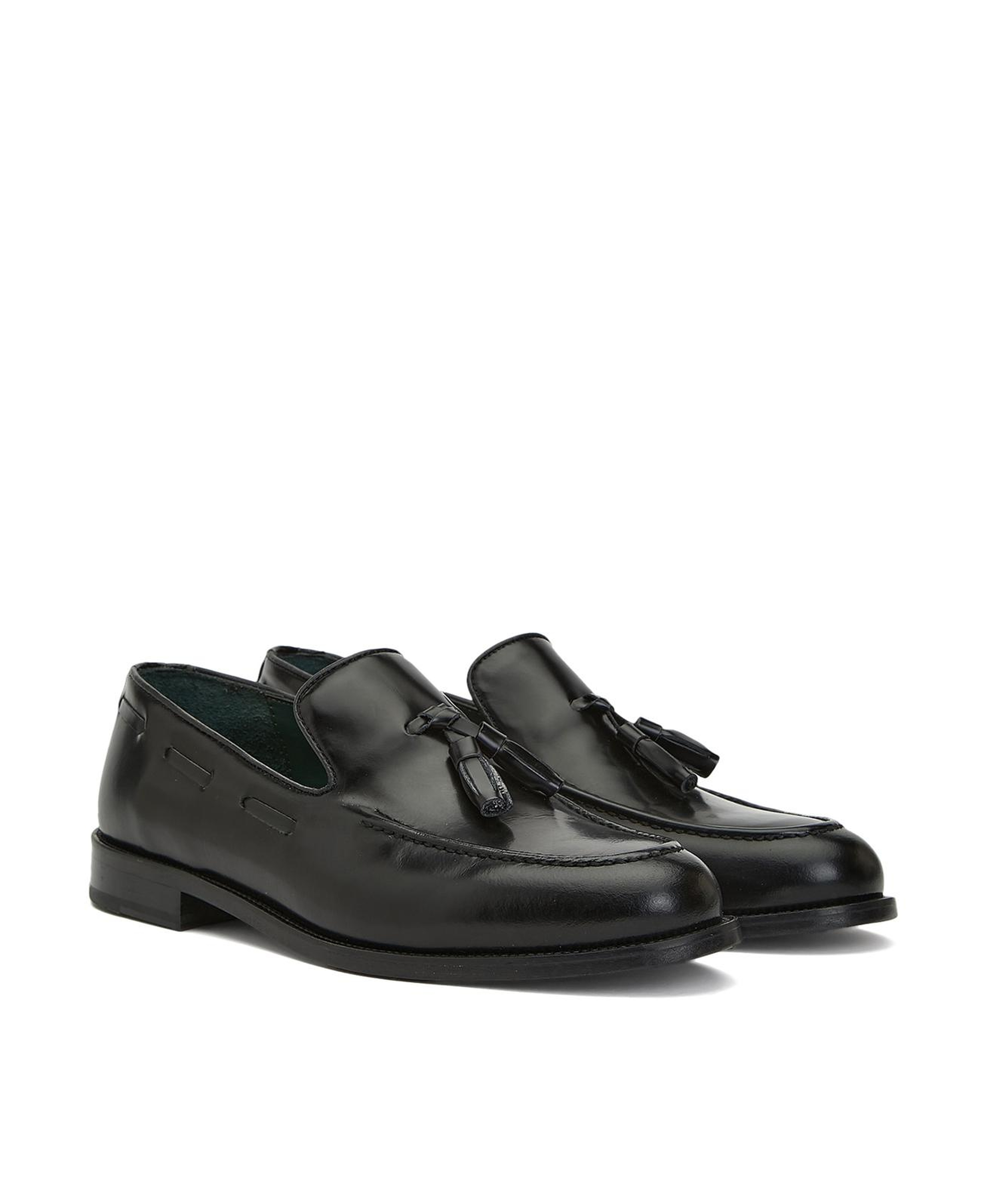 George Hogg Icons Erkek Siyah Püskül Detaylı Deri Loafer