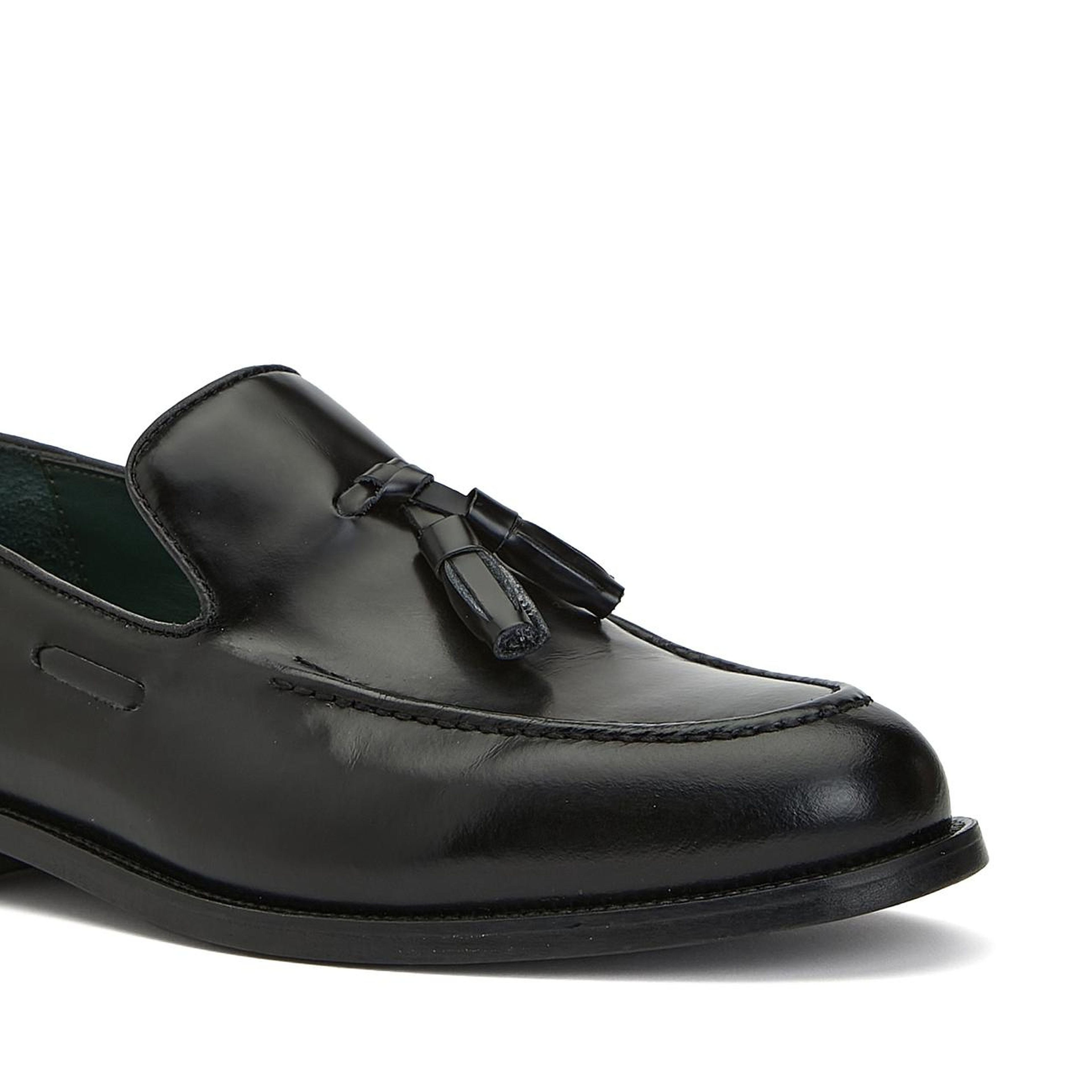 George Hogg Icons Erkek Siyah Püskül Detaylı Deri Loafer