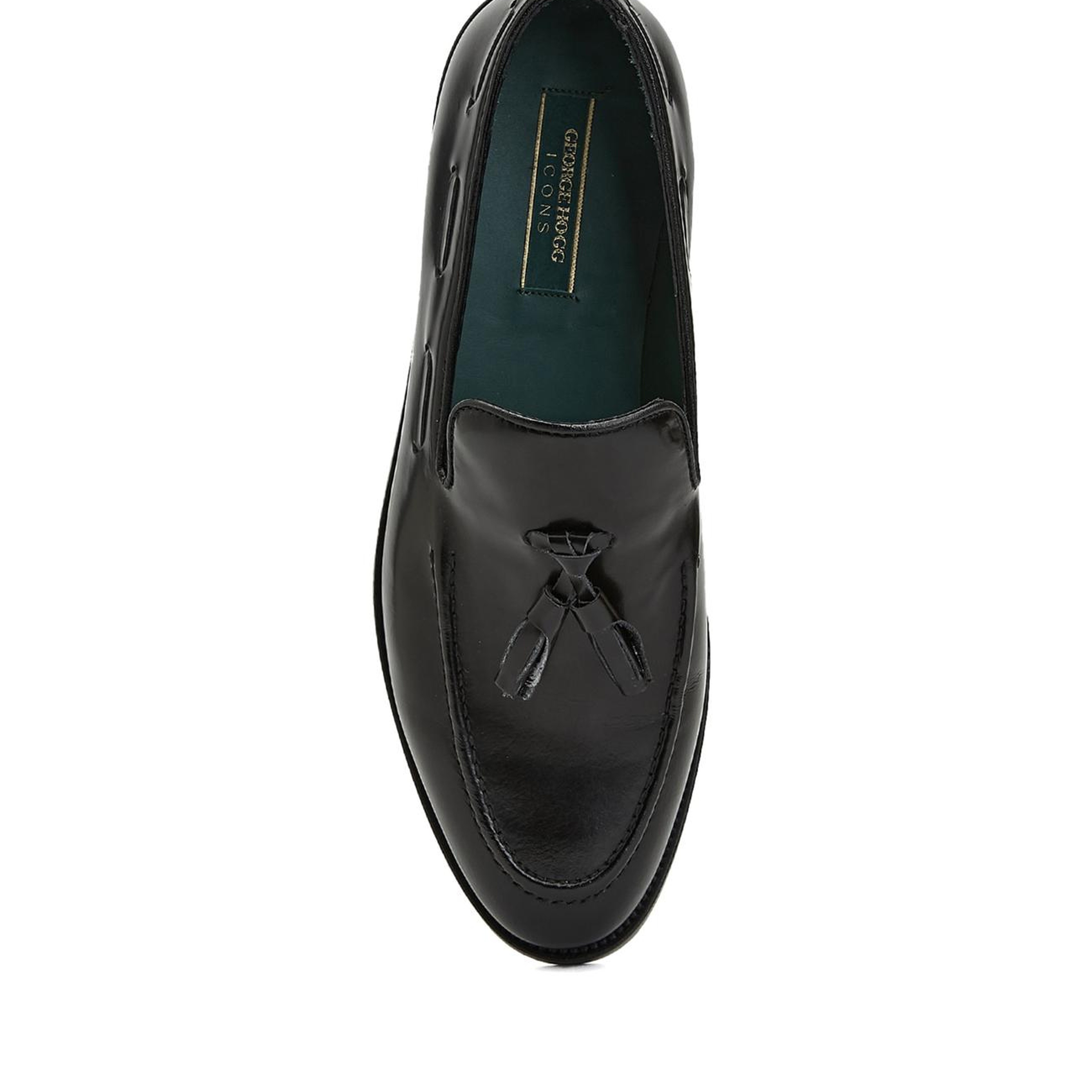 George Hogg Icons Erkek Siyah Püskül Detaylı Deri Loafer