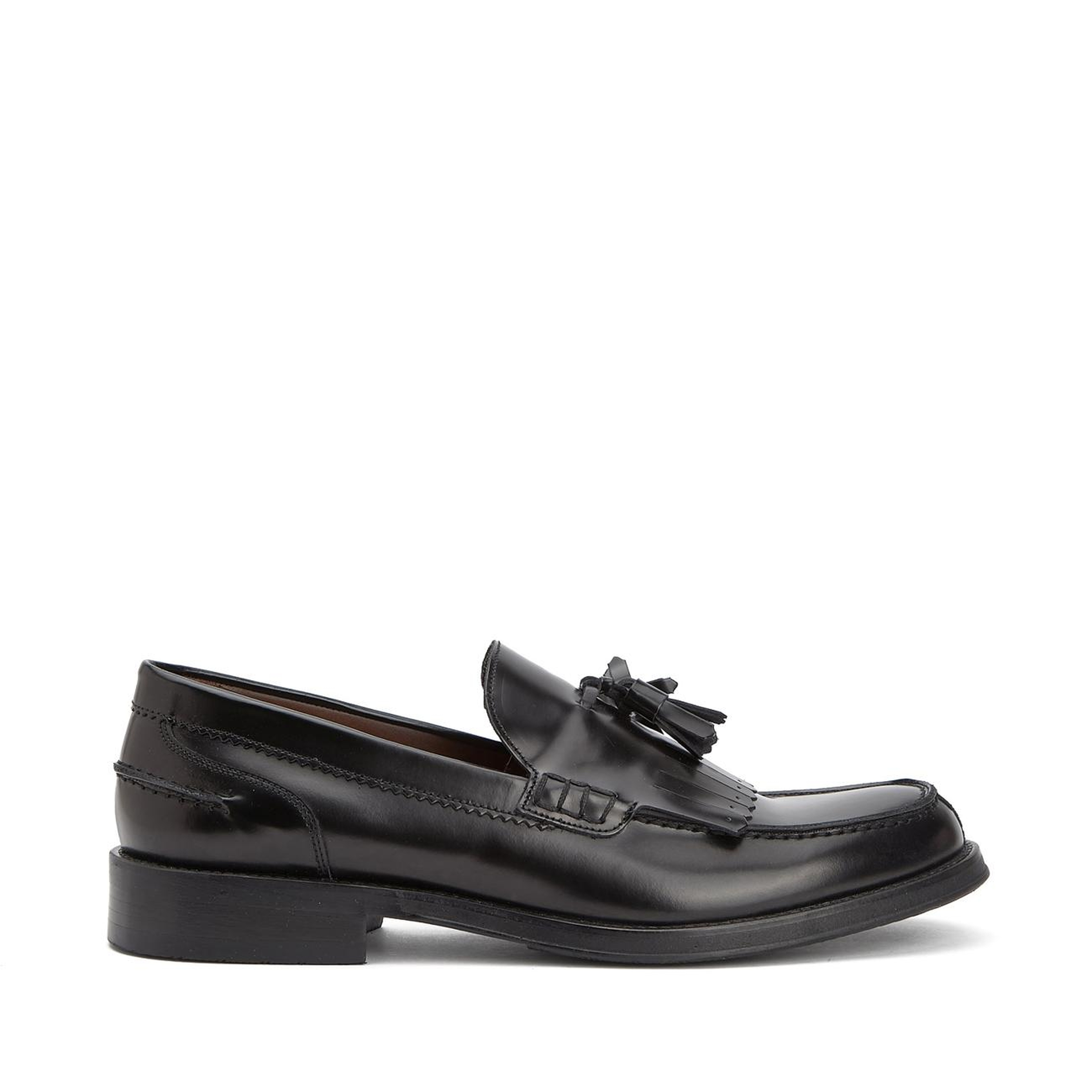 George Hogg Icons Erkek Siyah Püskül Detaylı Deri Loafer