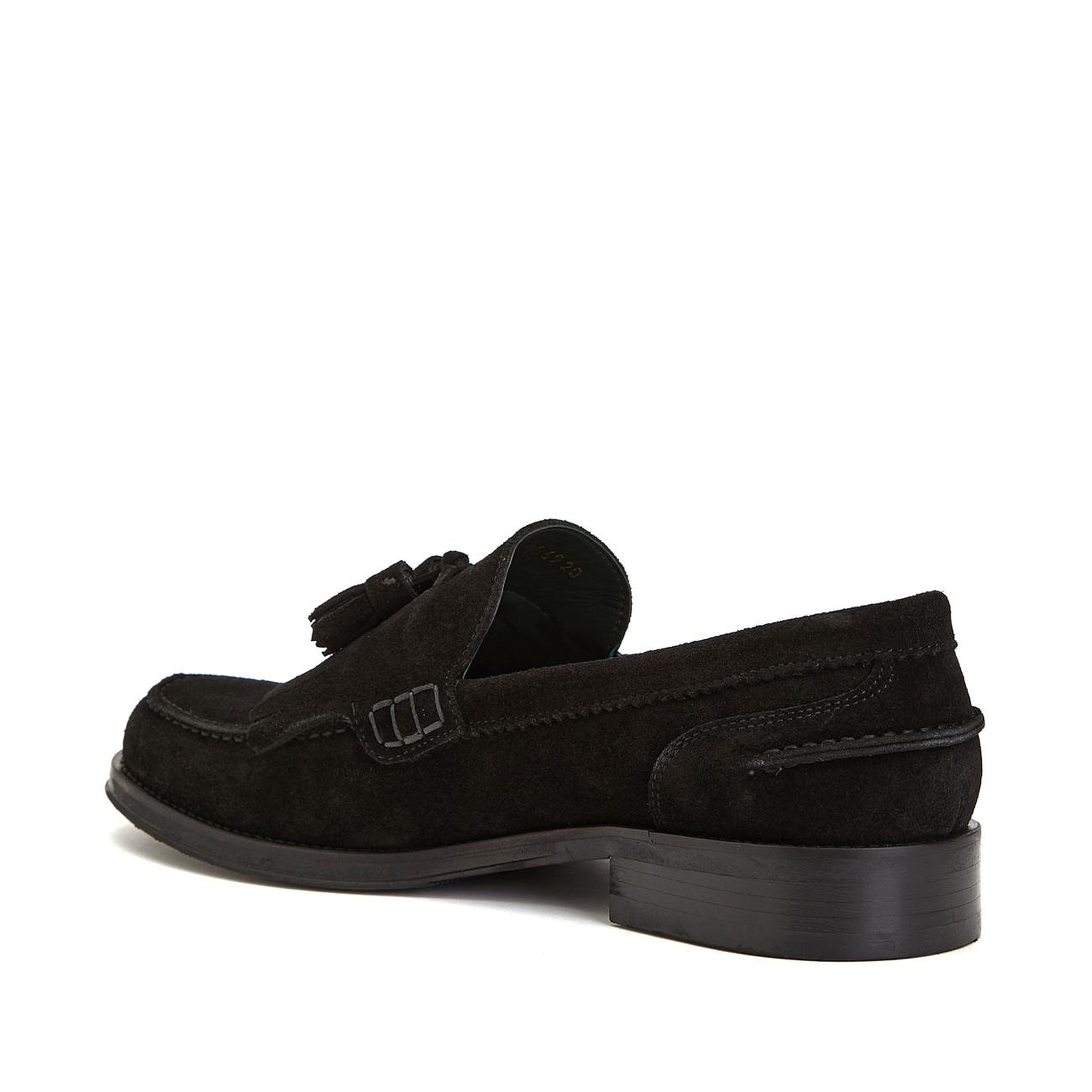 George Hogg Icons Erkek Siyah Püskül Detaylı Süet Loafer