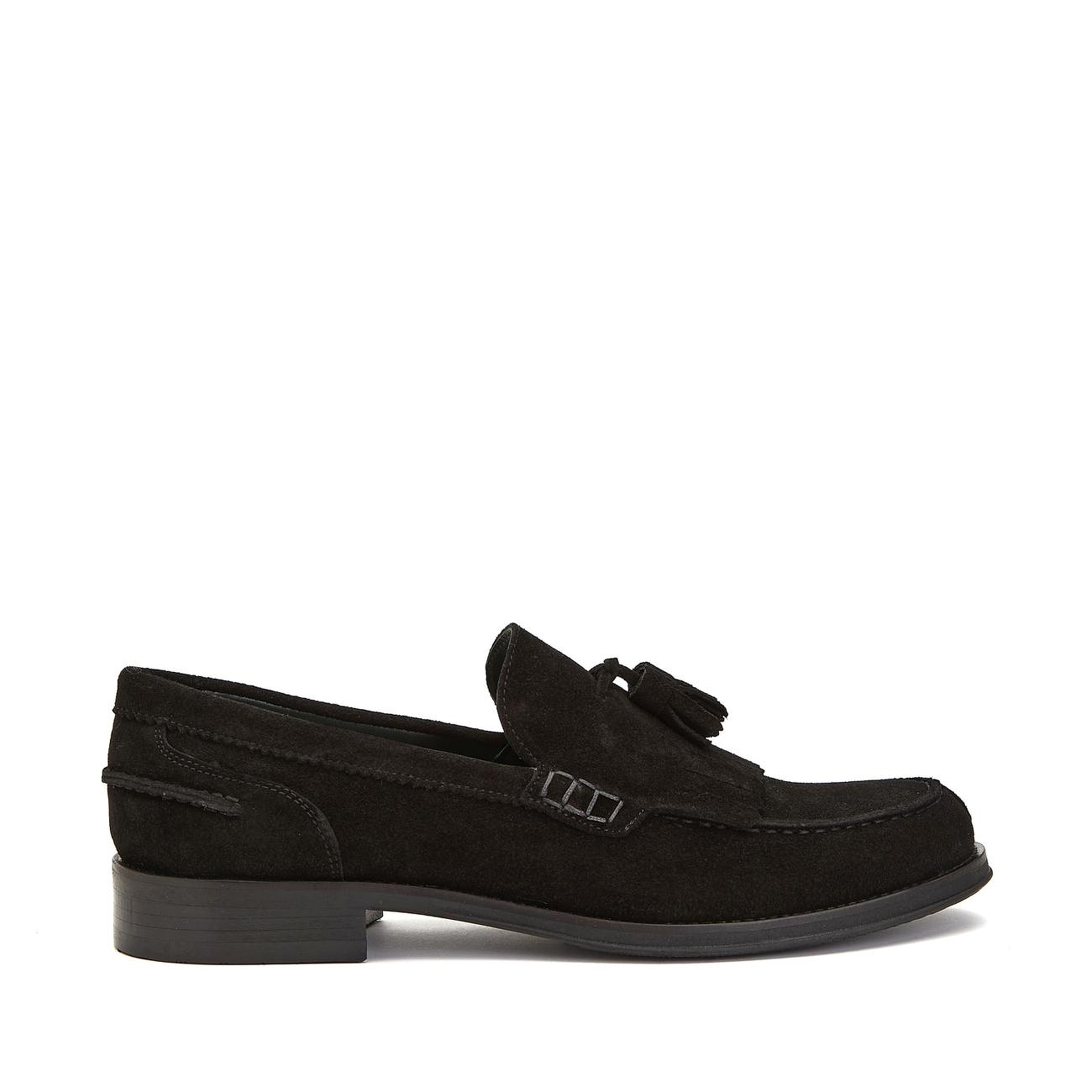 George Hogg Icons Erkek Siyah Püskül Detaylı Süet Loafer