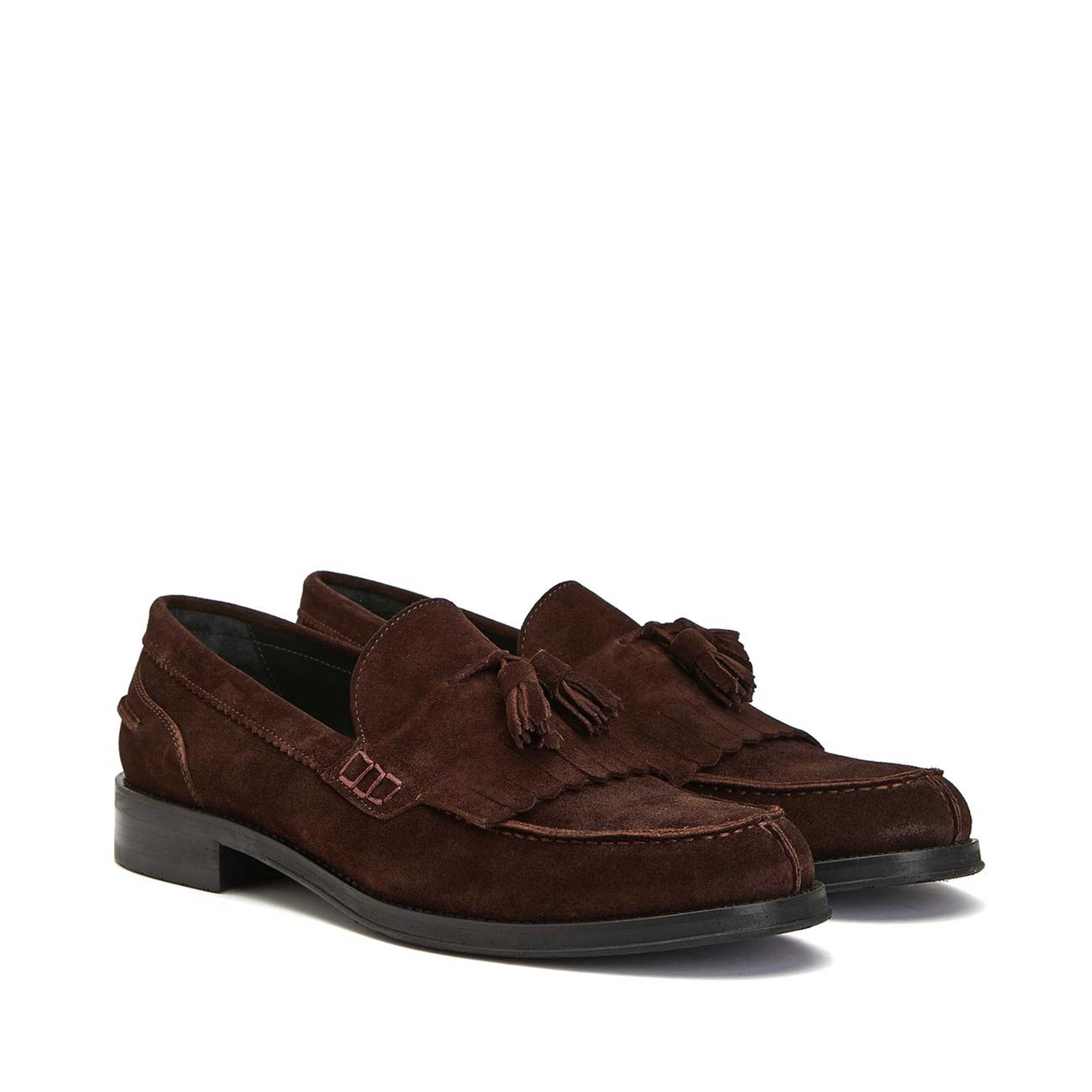 George Hogg Icons Erkek Acı Kahve Püskül Detaylı Süet Loafer