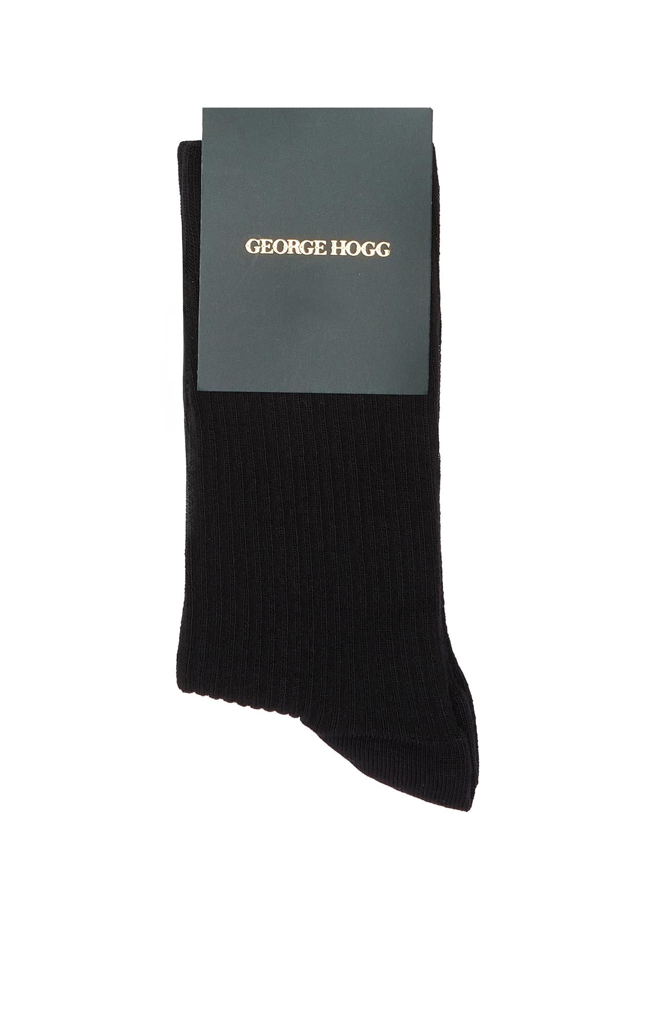 George Hogg Erkek Siyah Pamuk Soket Çorap