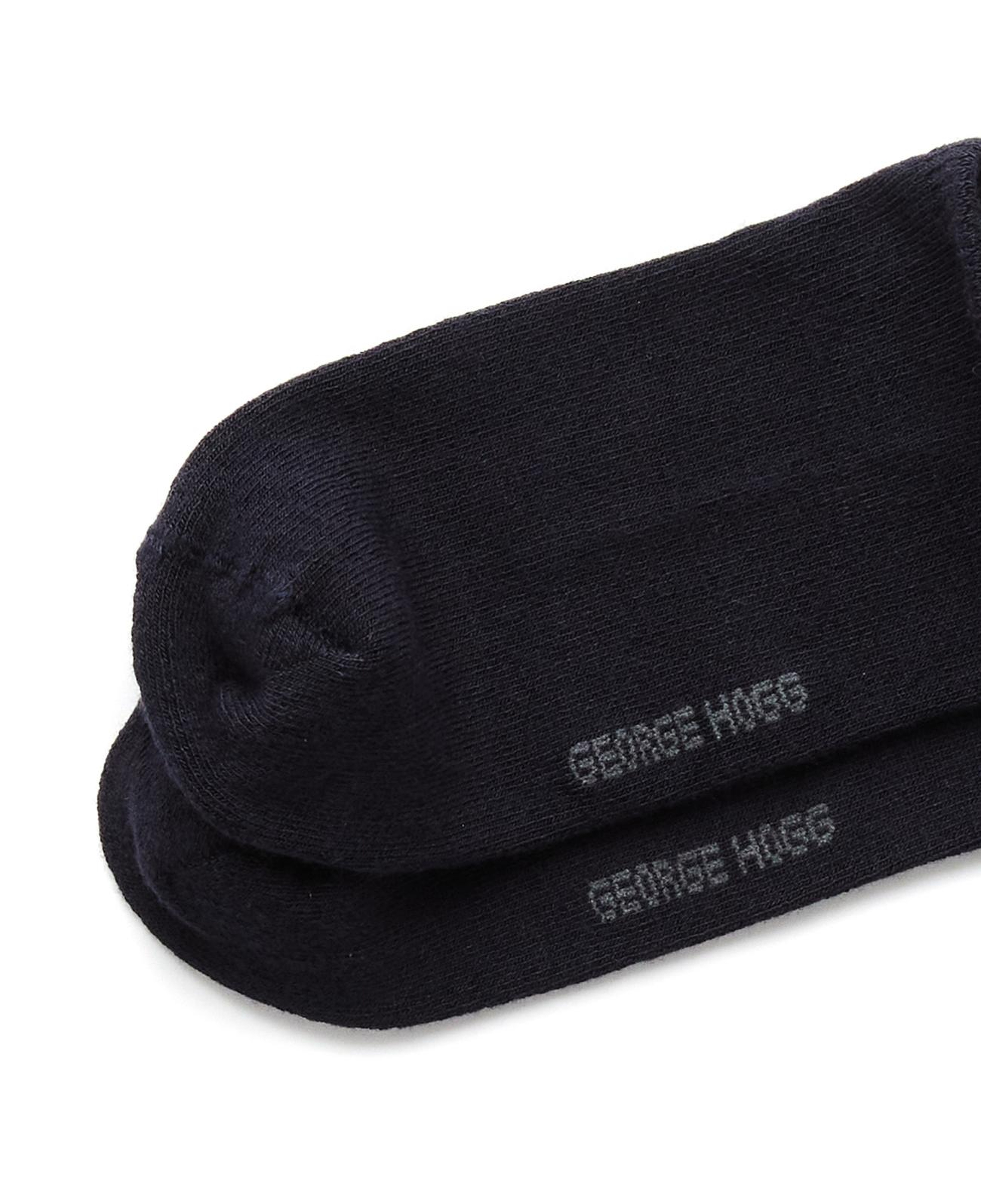 George Hogg Erkek Siyah Lacivert 2li Bambu Çorap Seti