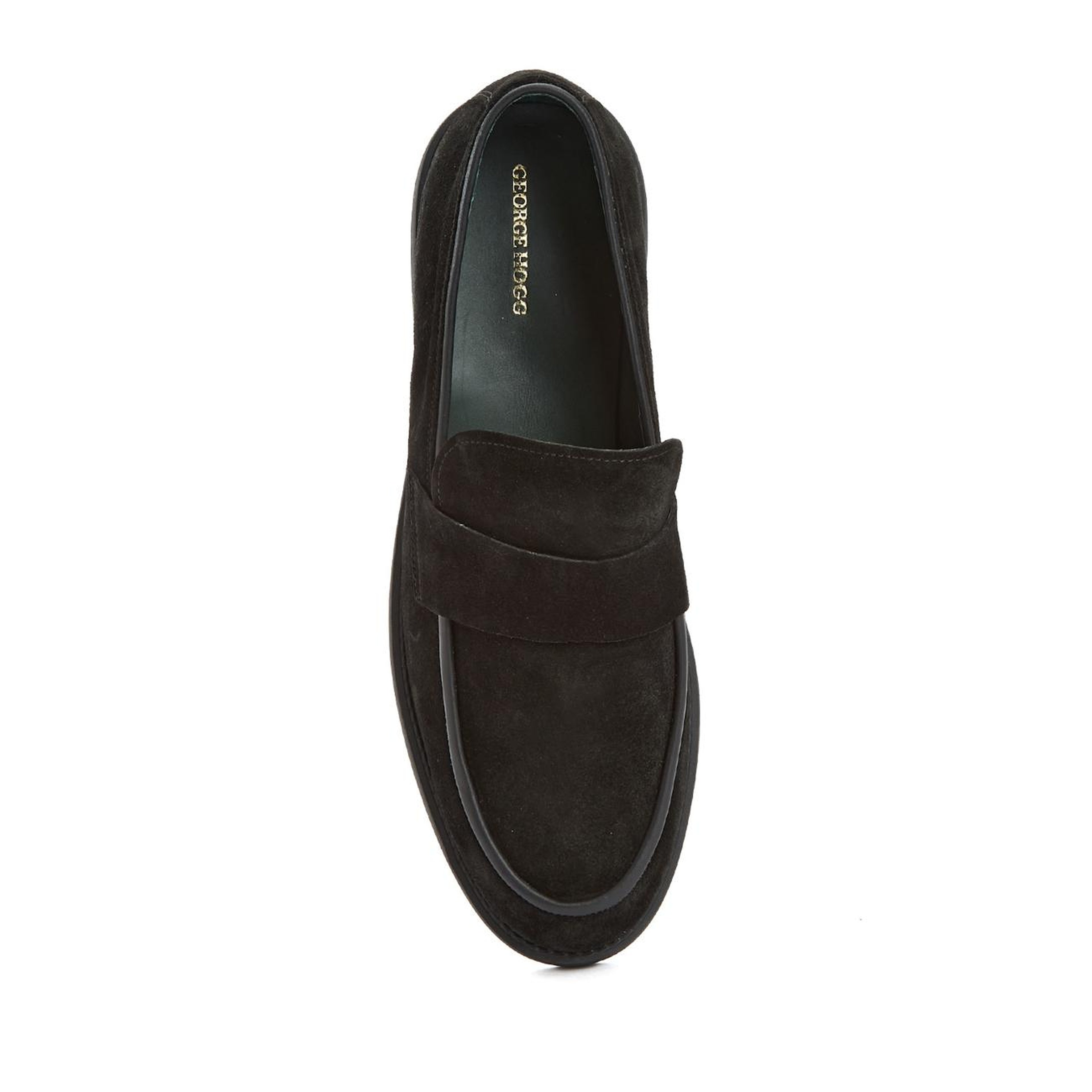 George Hogg Erkek Siyah Deri Loafer