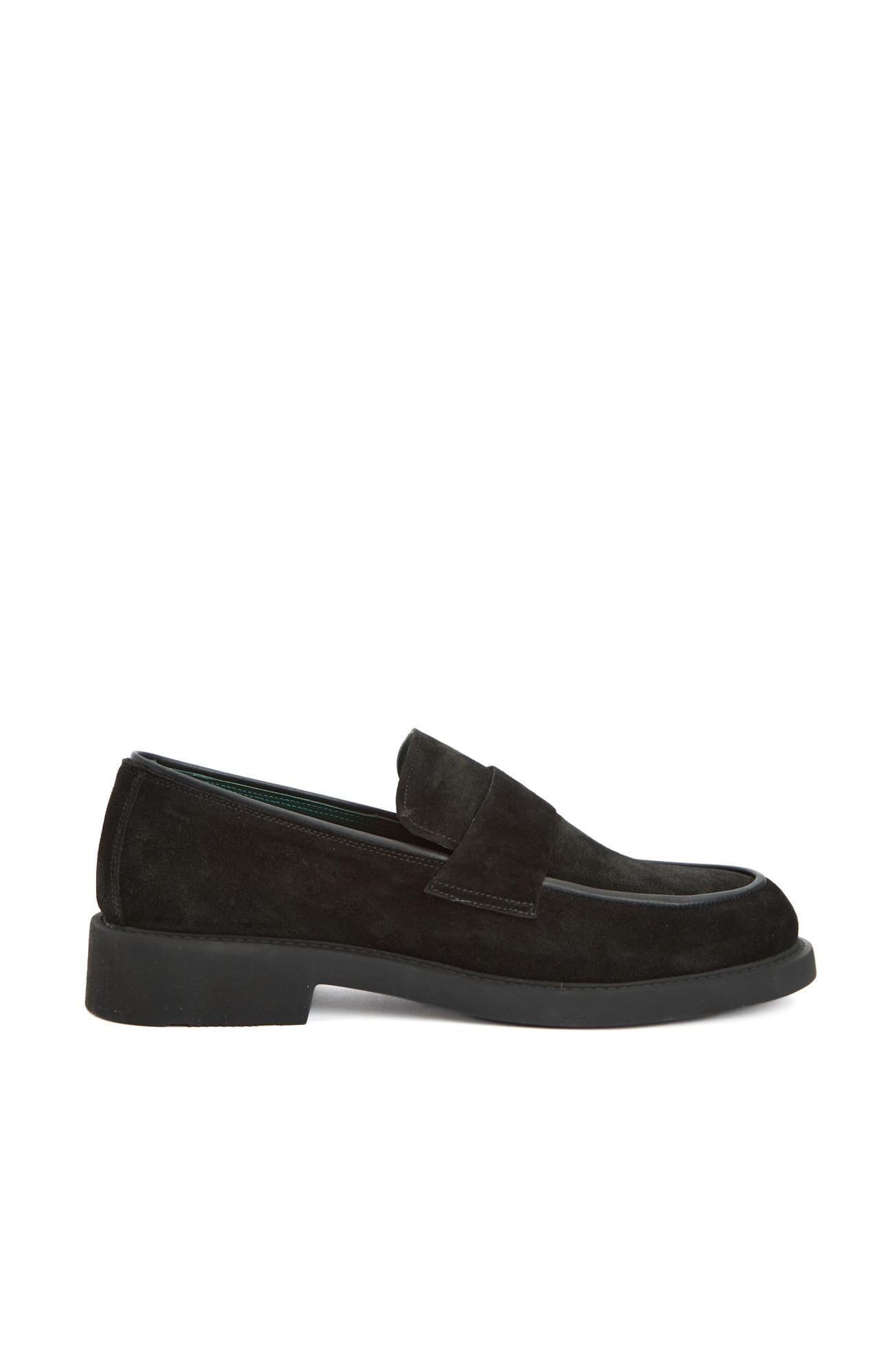 George Hogg Erkek Siyah Deri Loafer