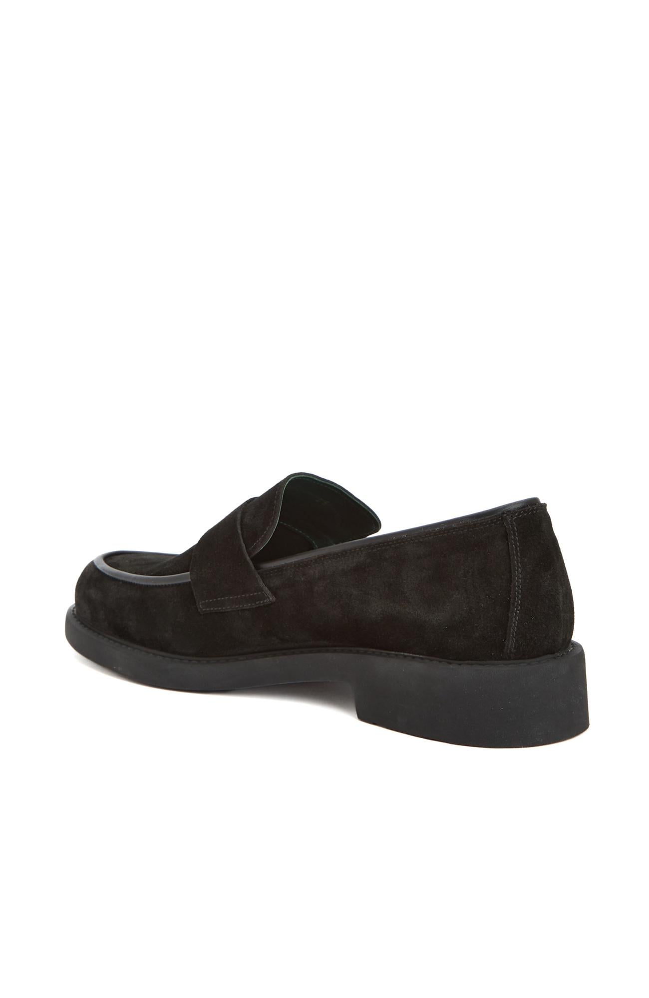 George Hogg Erkek Siyah Deri Loafer