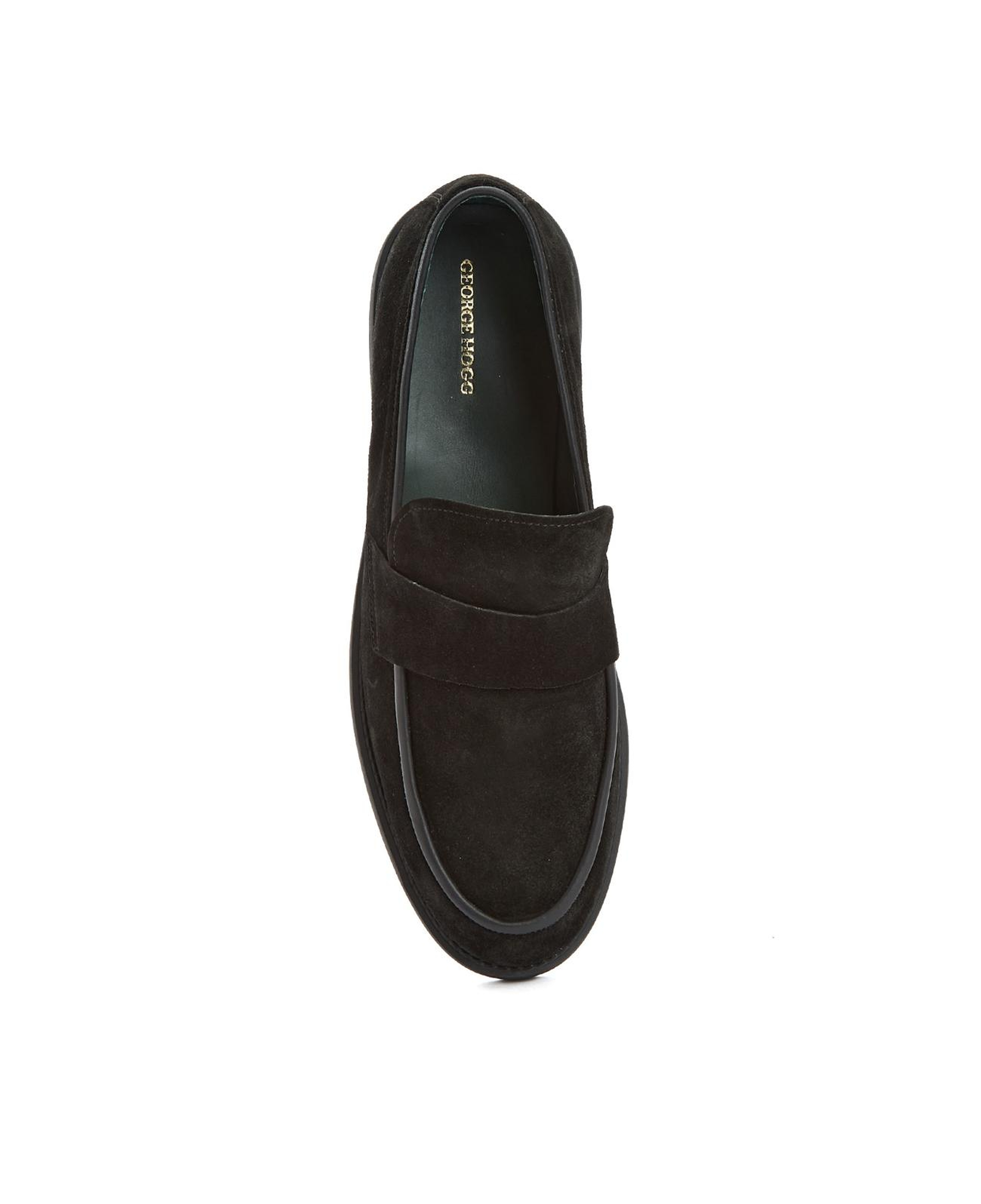 George Hogg Erkek Siyah Deri Loafer