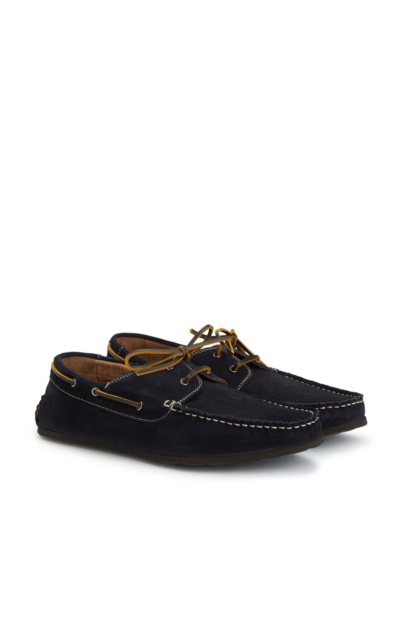 George Hogg Erkek Lacivert Deri Driver Loafer