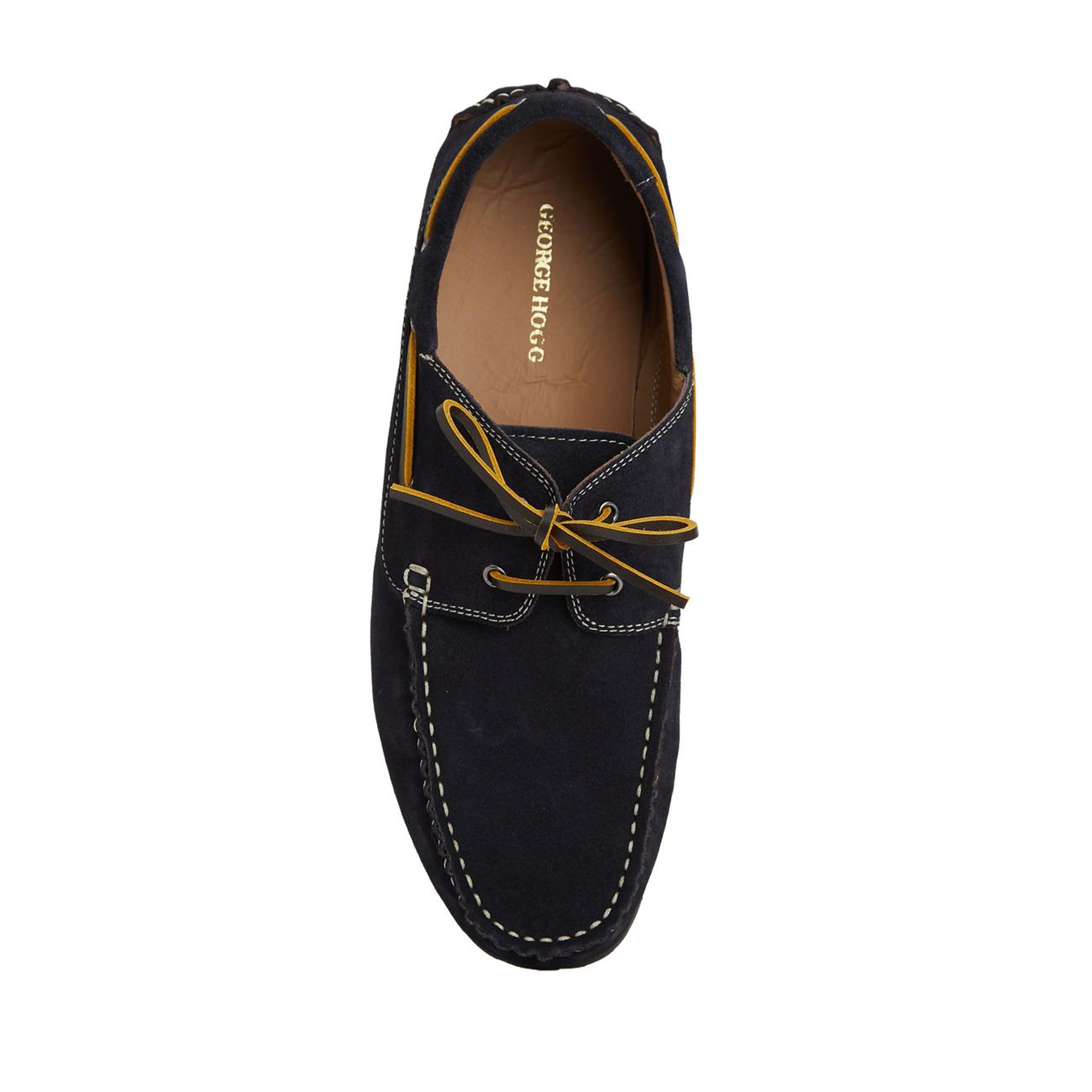 George Hogg Erkek Lacivert Deri Driver Loafer
