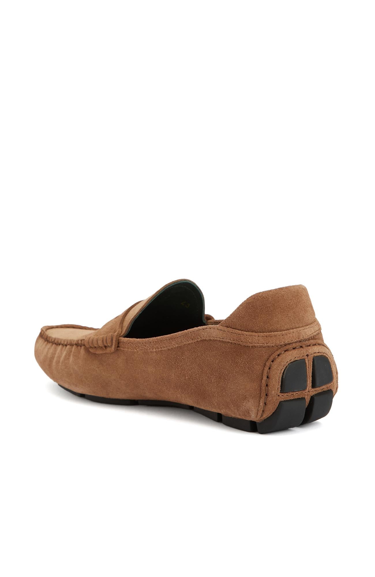 George Hogg Erkek Kahverengi Deri Driver Loafer