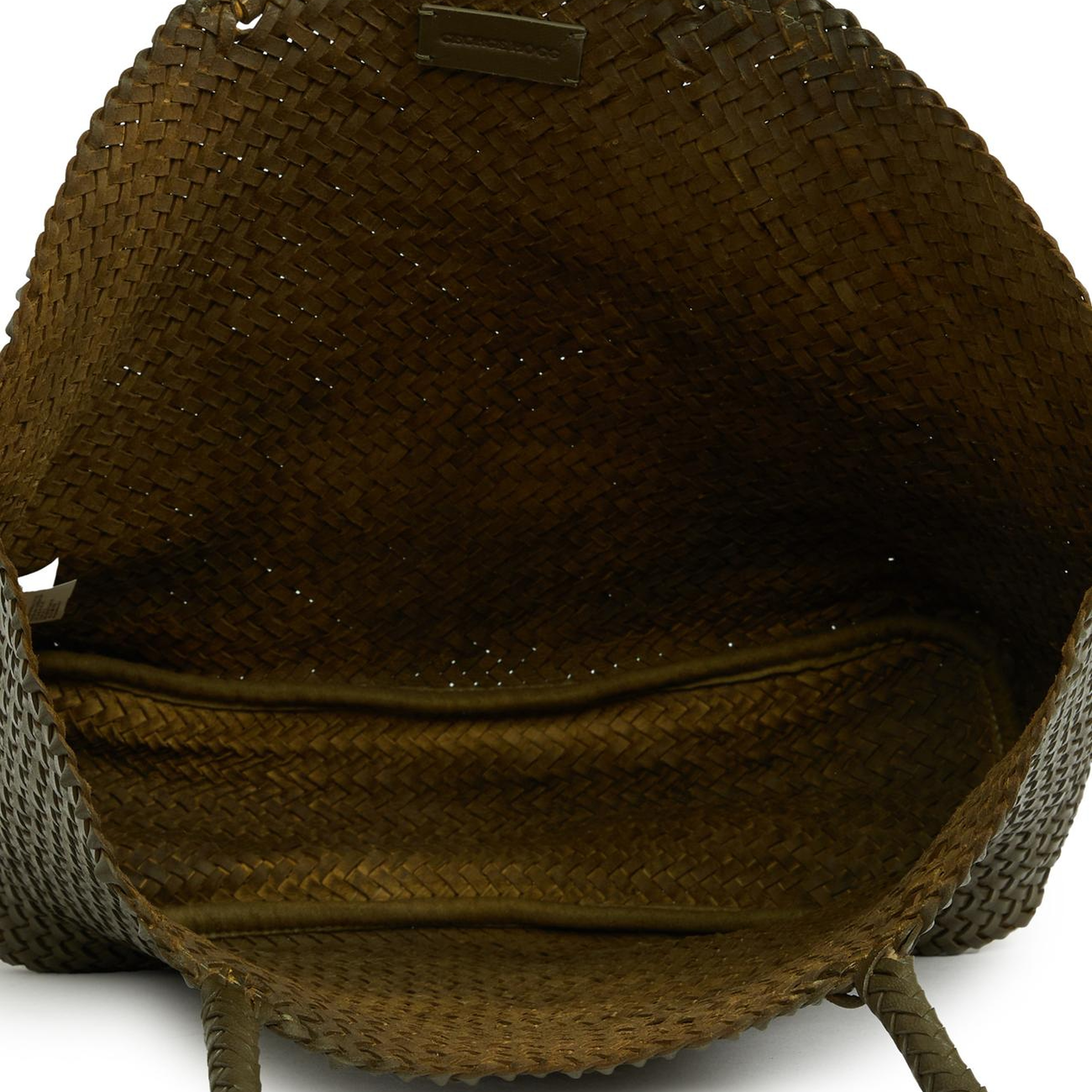 George Hogg Kadın Yeşil Örgü Deri Shopper Çanta