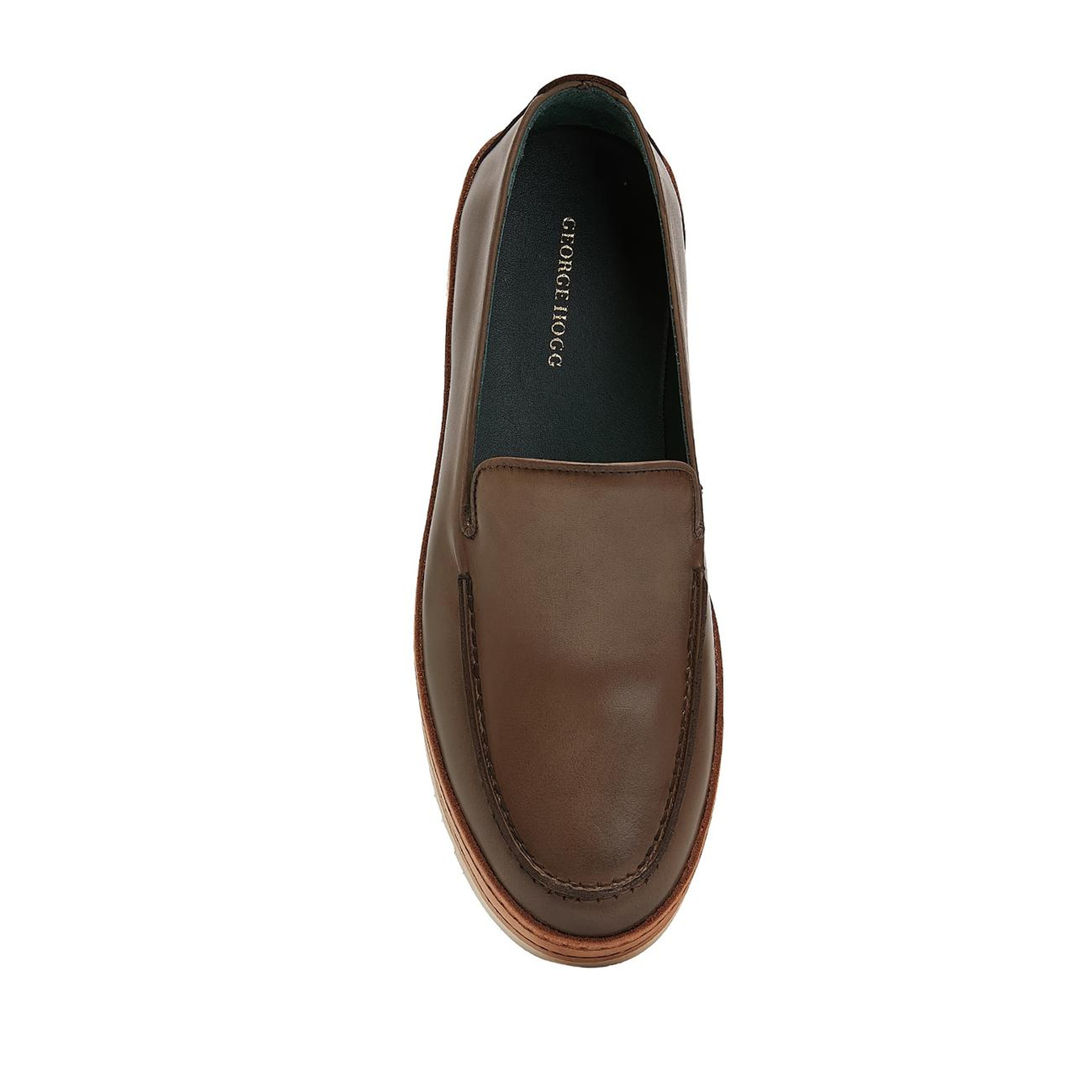 George Hogg Erkek Vizon Saraç Detaylı Deri Loafer