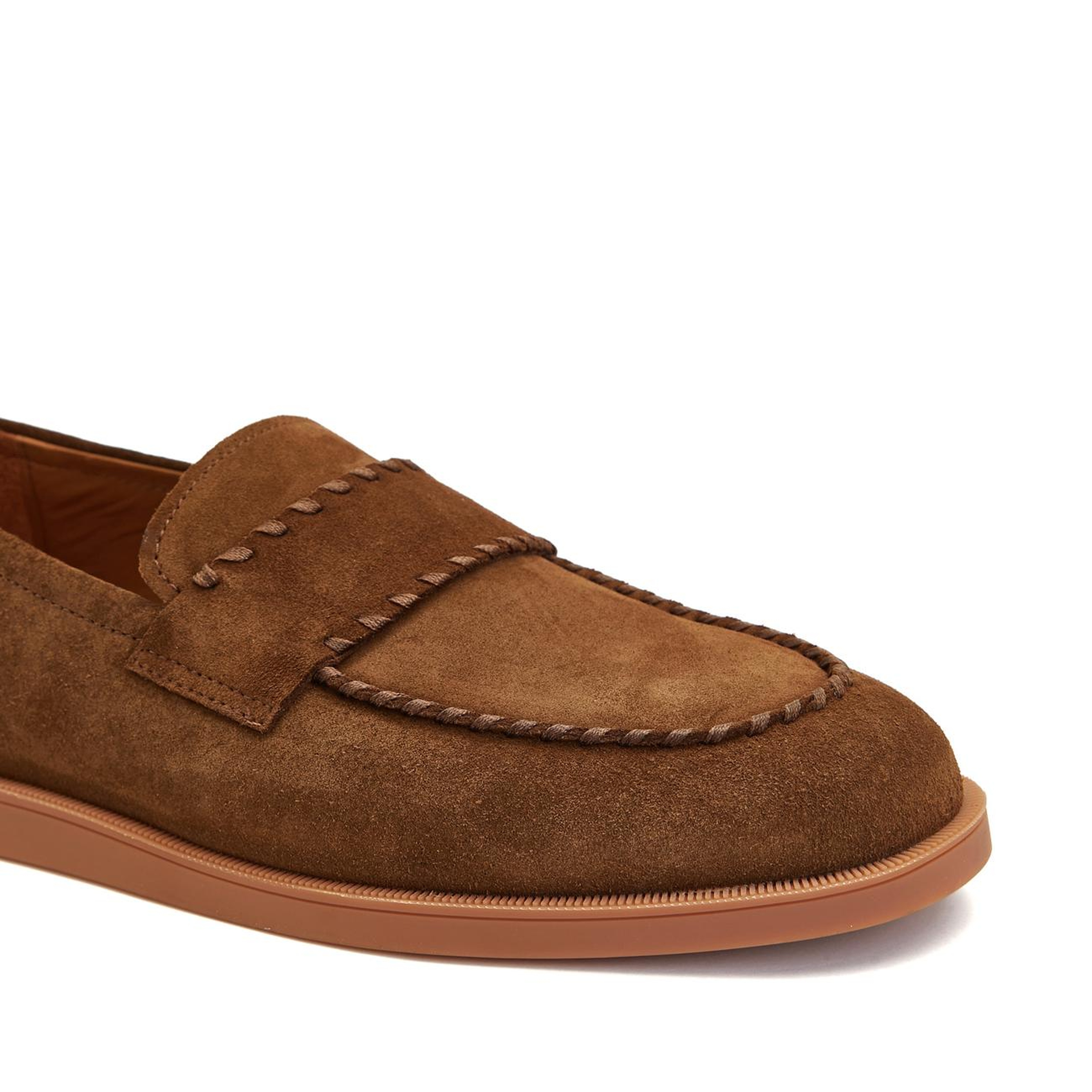 Divarese Erkek Açık Kahverengi Saraç Detaylı Süet Loafer
