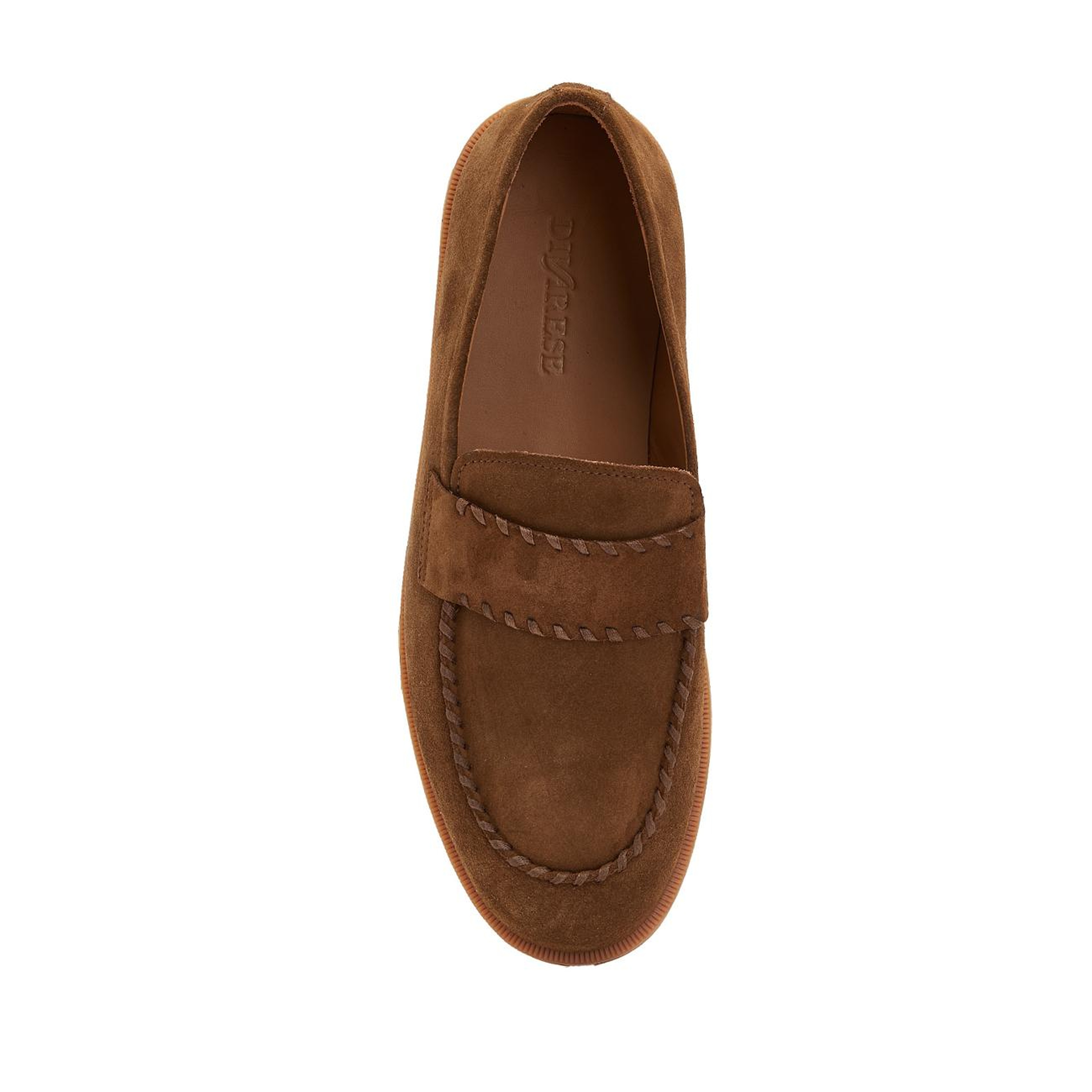 Divarese Erkek Açık Kahverengi Saraç Detaylı Süet Loafer
