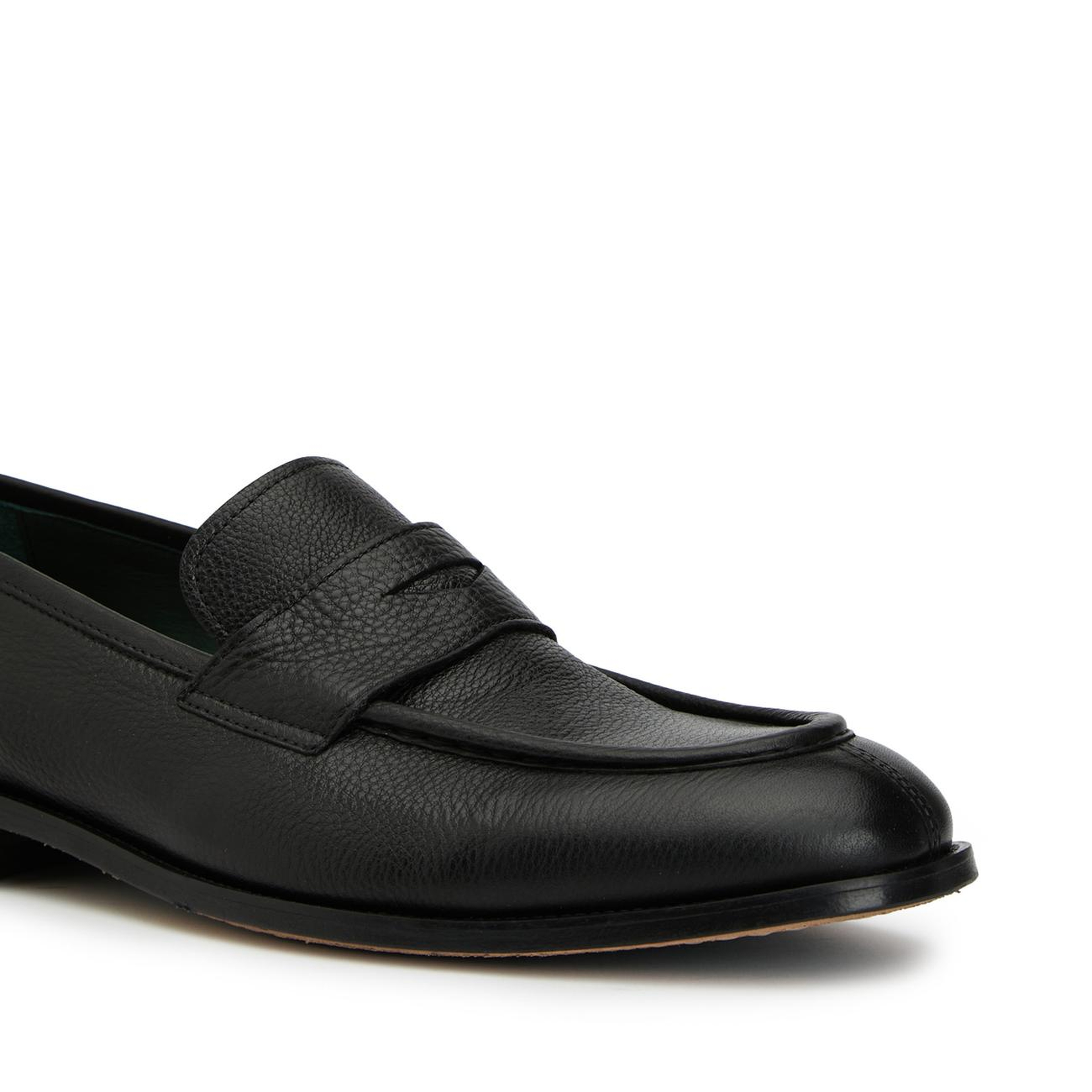 George Hogg Erkek Siyah Deri Loafer