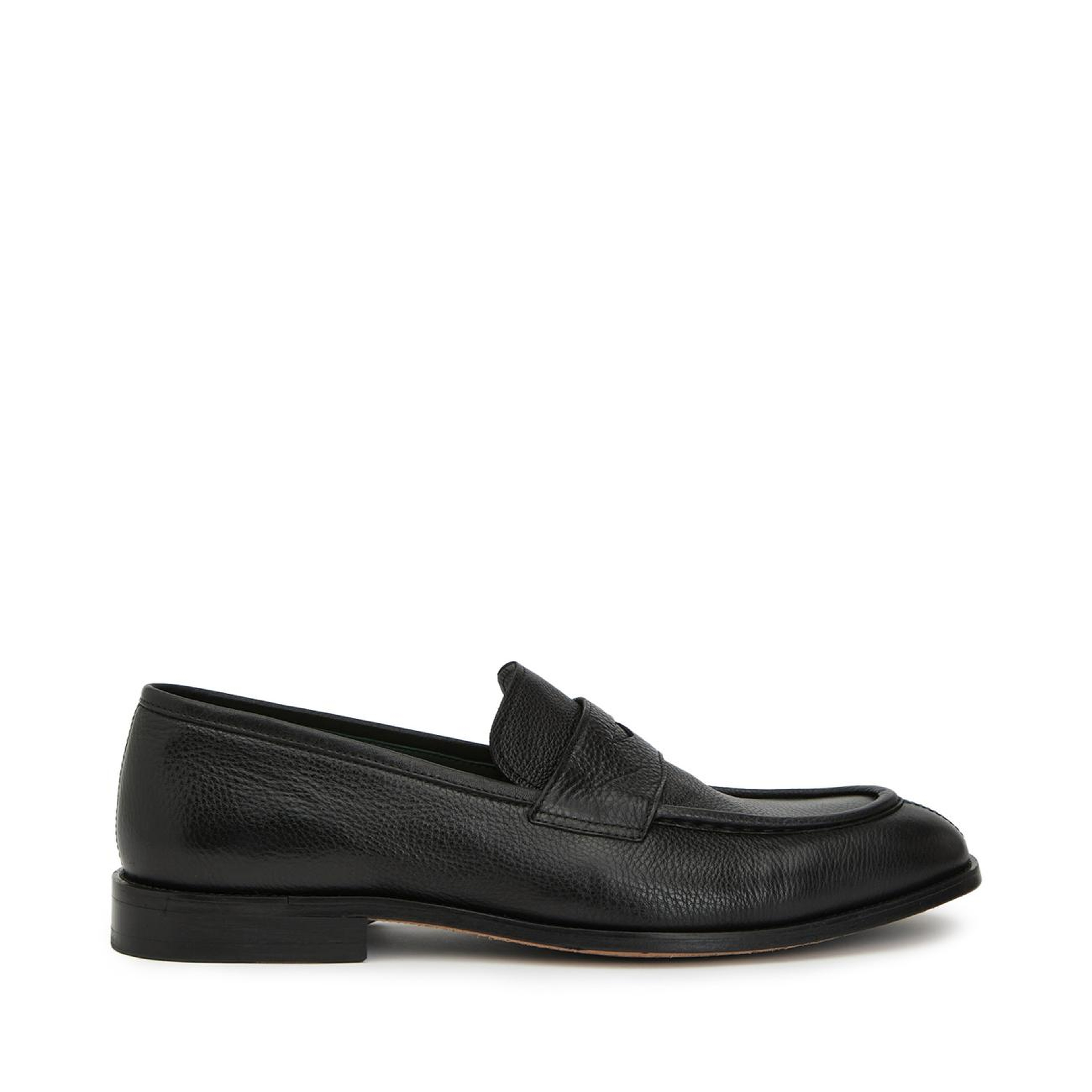 George Hogg Erkek Siyah Deri Loafer