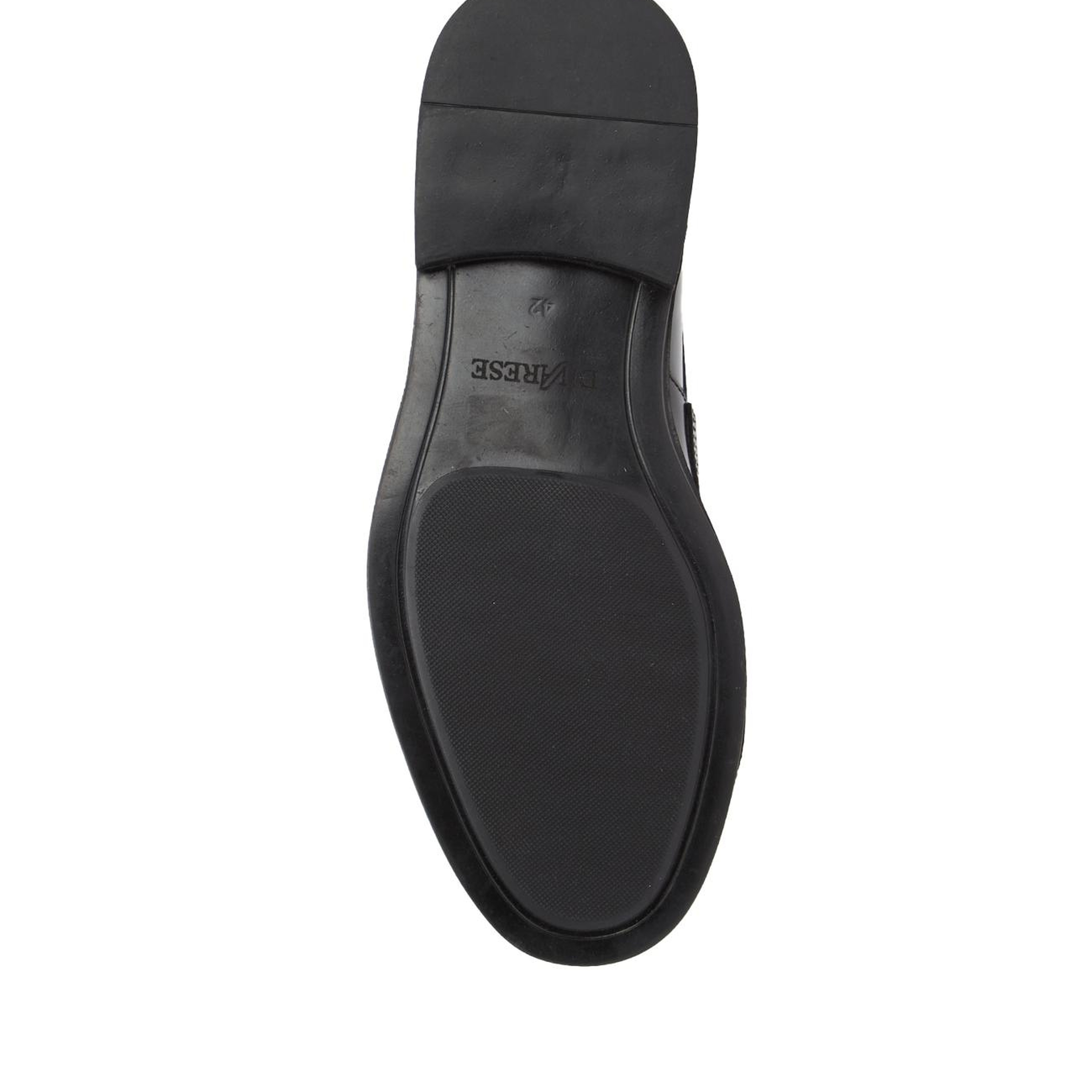 Divarese Erkek Siyah Saraç Detaylı Deri Loafer