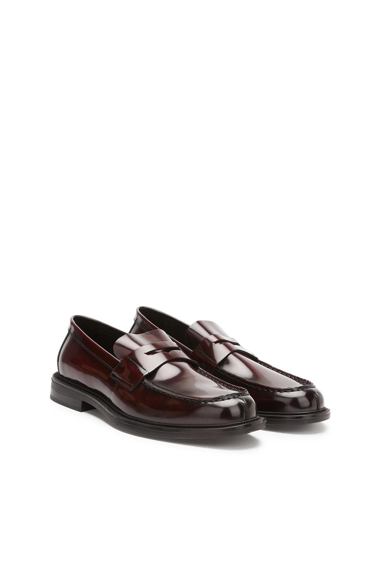 Divarese Erkek Bordo Saraç Detaylı Deri Loafer