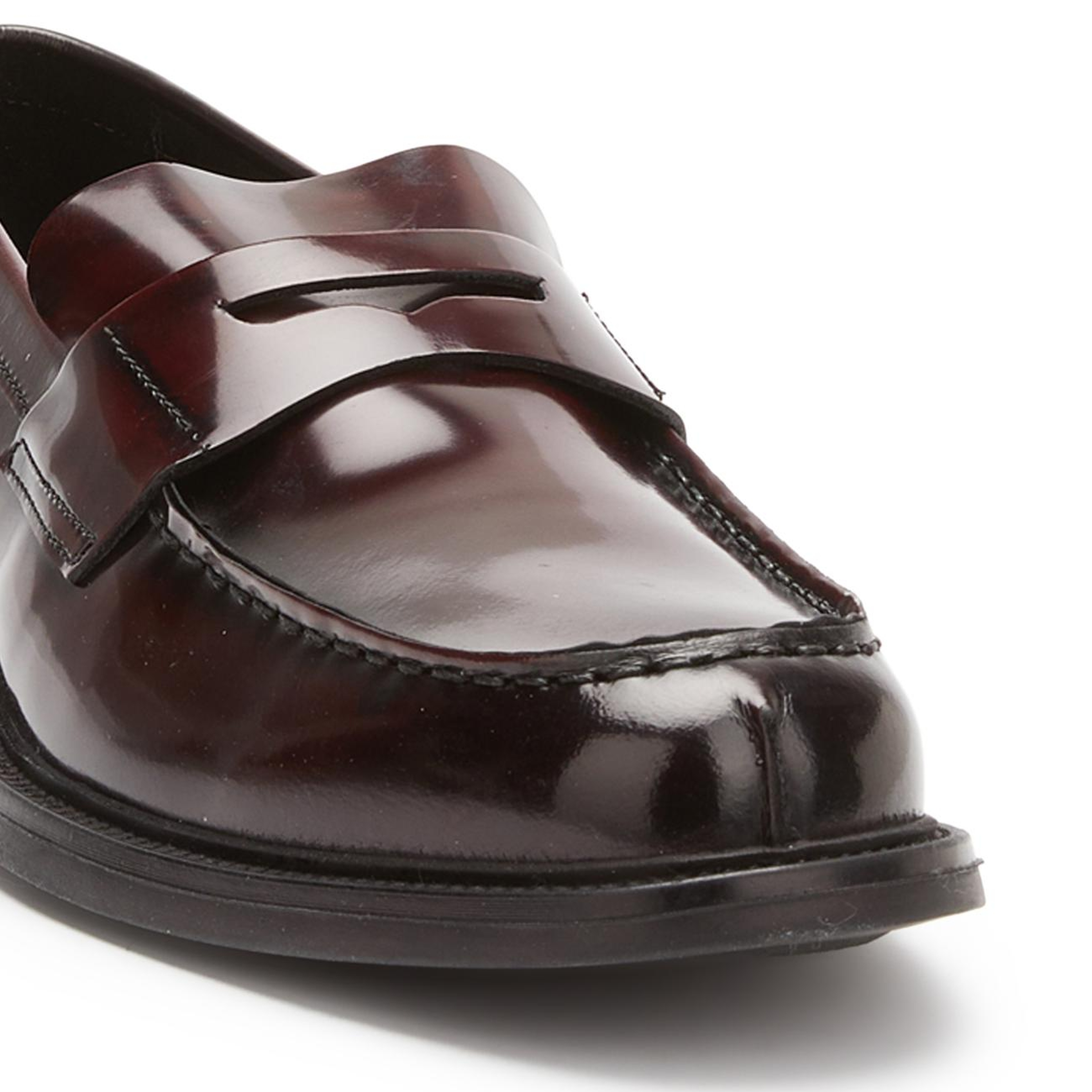 Divarese Erkek Bordo Saraç Detaylı Deri Loafer