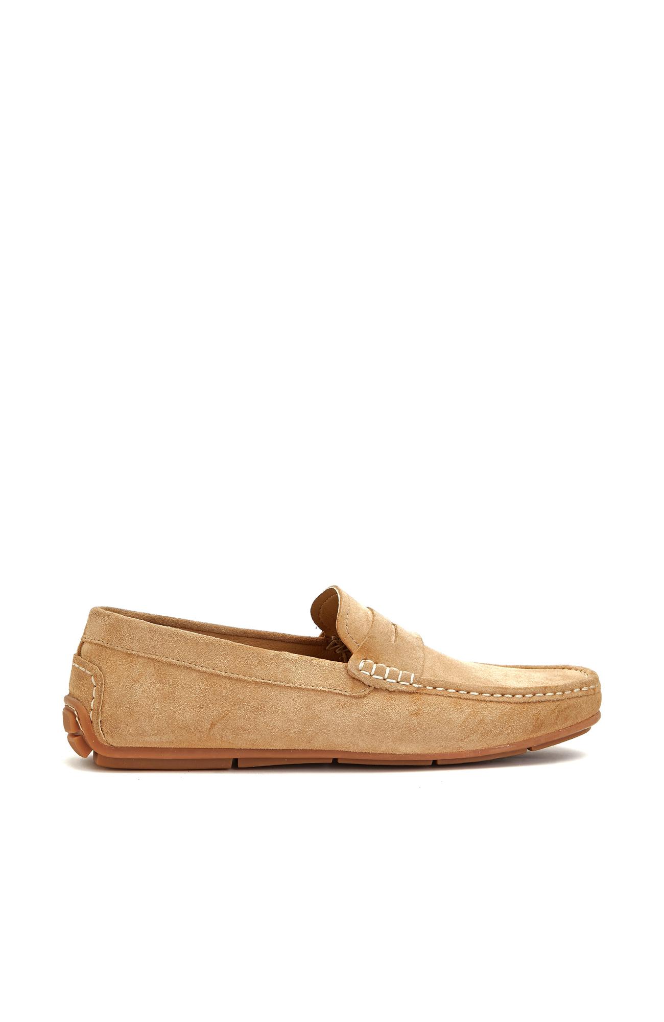 Divarese Erkek Camel Saraç Detaylı Süet Loafer