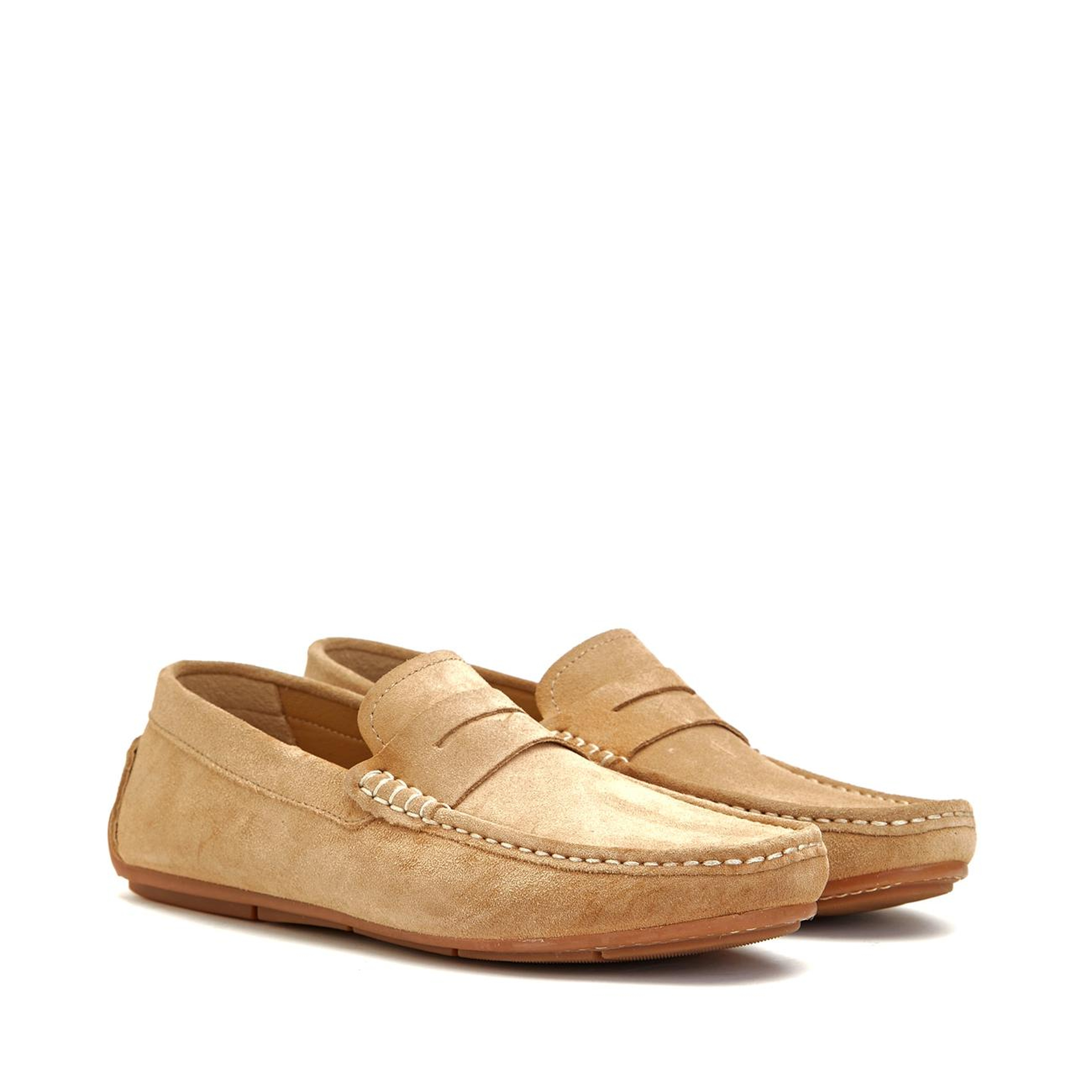 Divarese Erkek Camel Saraç Detaylı Süet Loafer