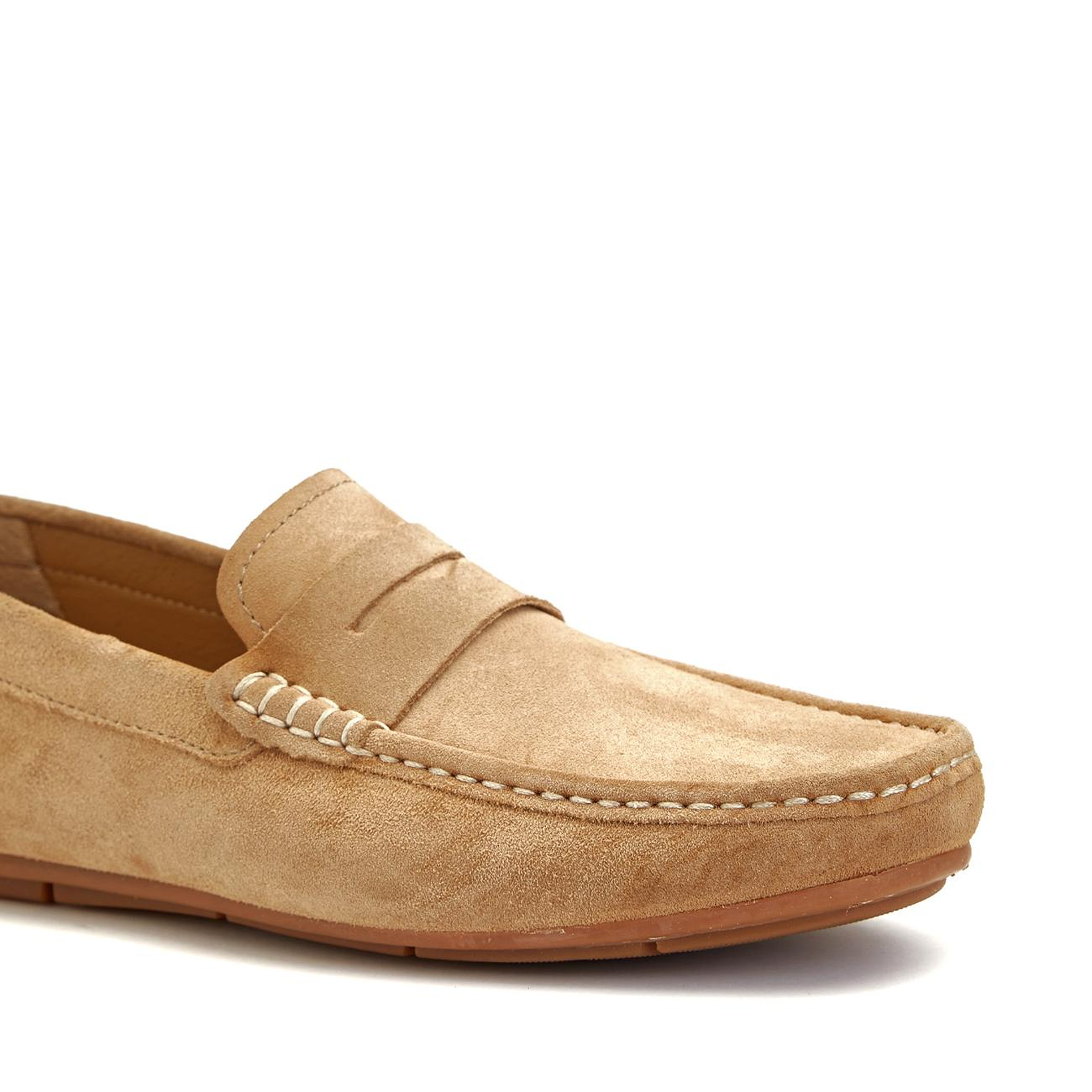 Divarese Erkek Camel Saraç Detaylı Süet Loafer