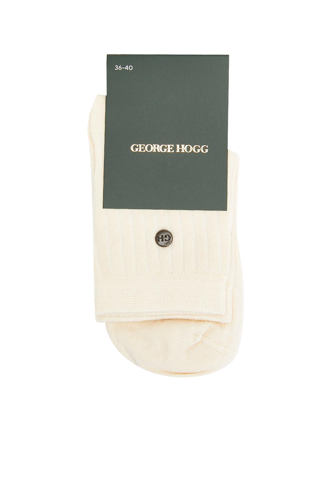 George Hogg Kadın Ekru Bambu Soket Çorap