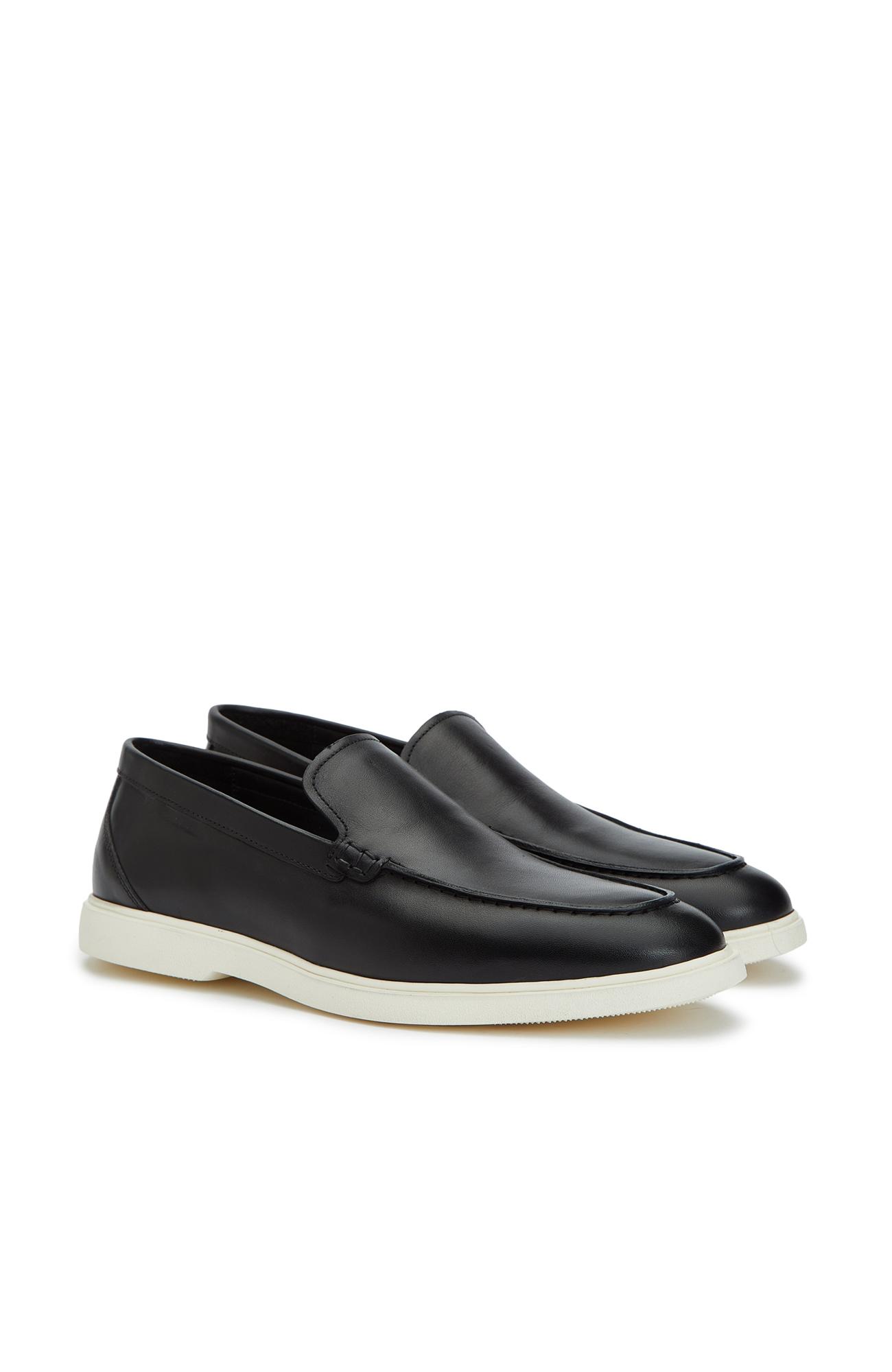 Divarese Erkek Siyah Deri Loafer