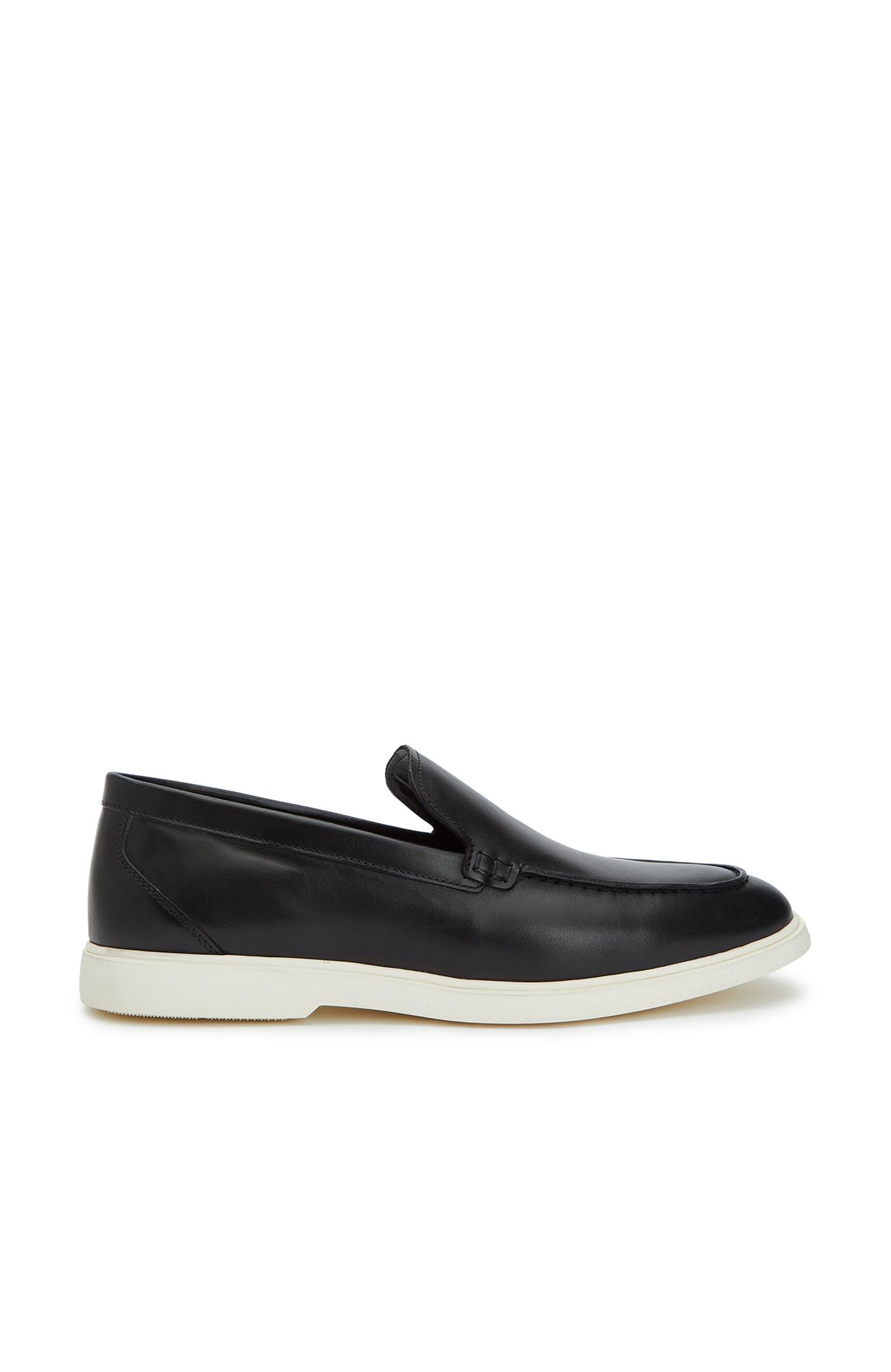 Divarese Erkek Siyah Deri Loafer