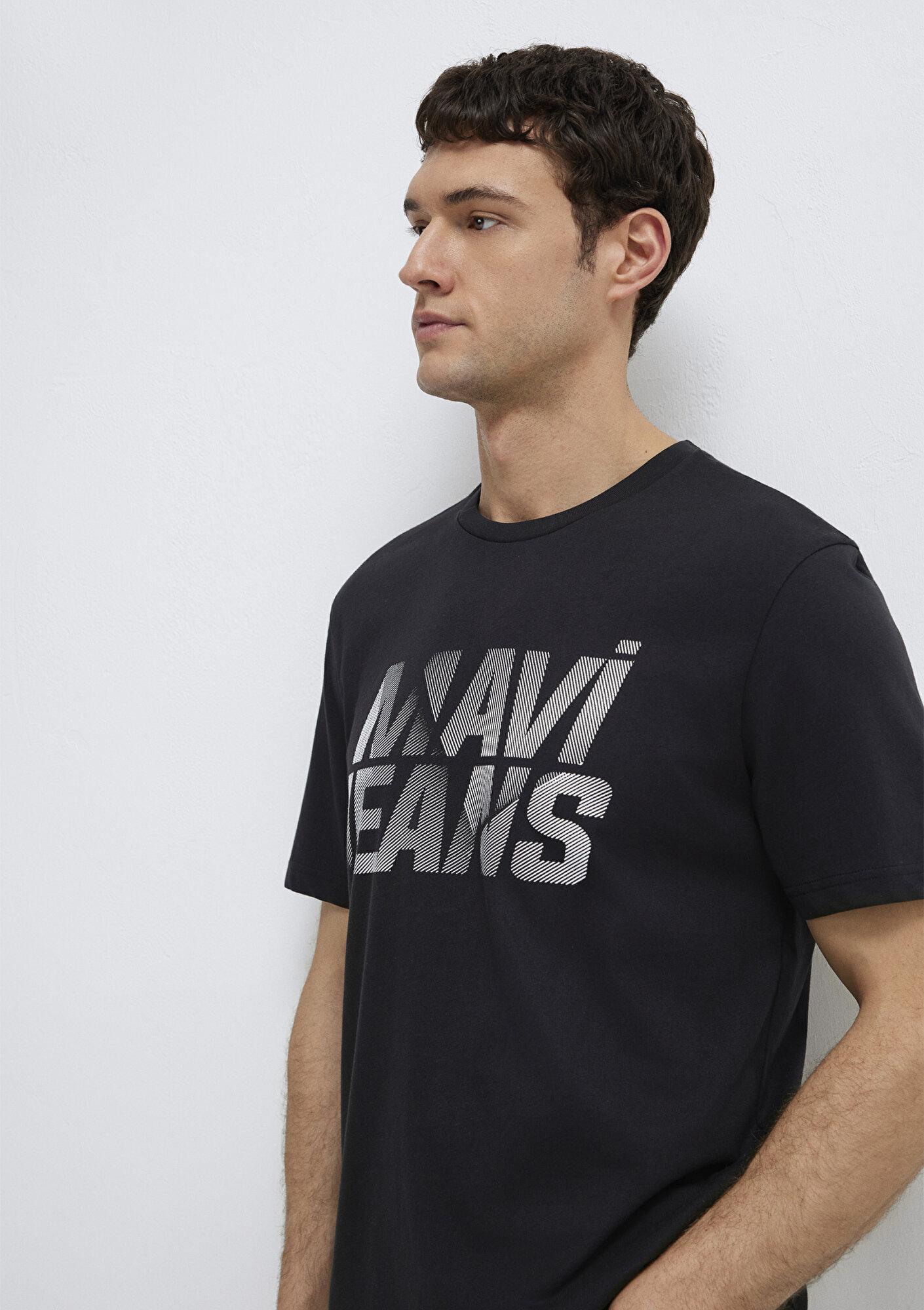 Mavi Mavi Logo Baskılı Siyah Tişört Regular Fit / Normal Kesim 0610260-900