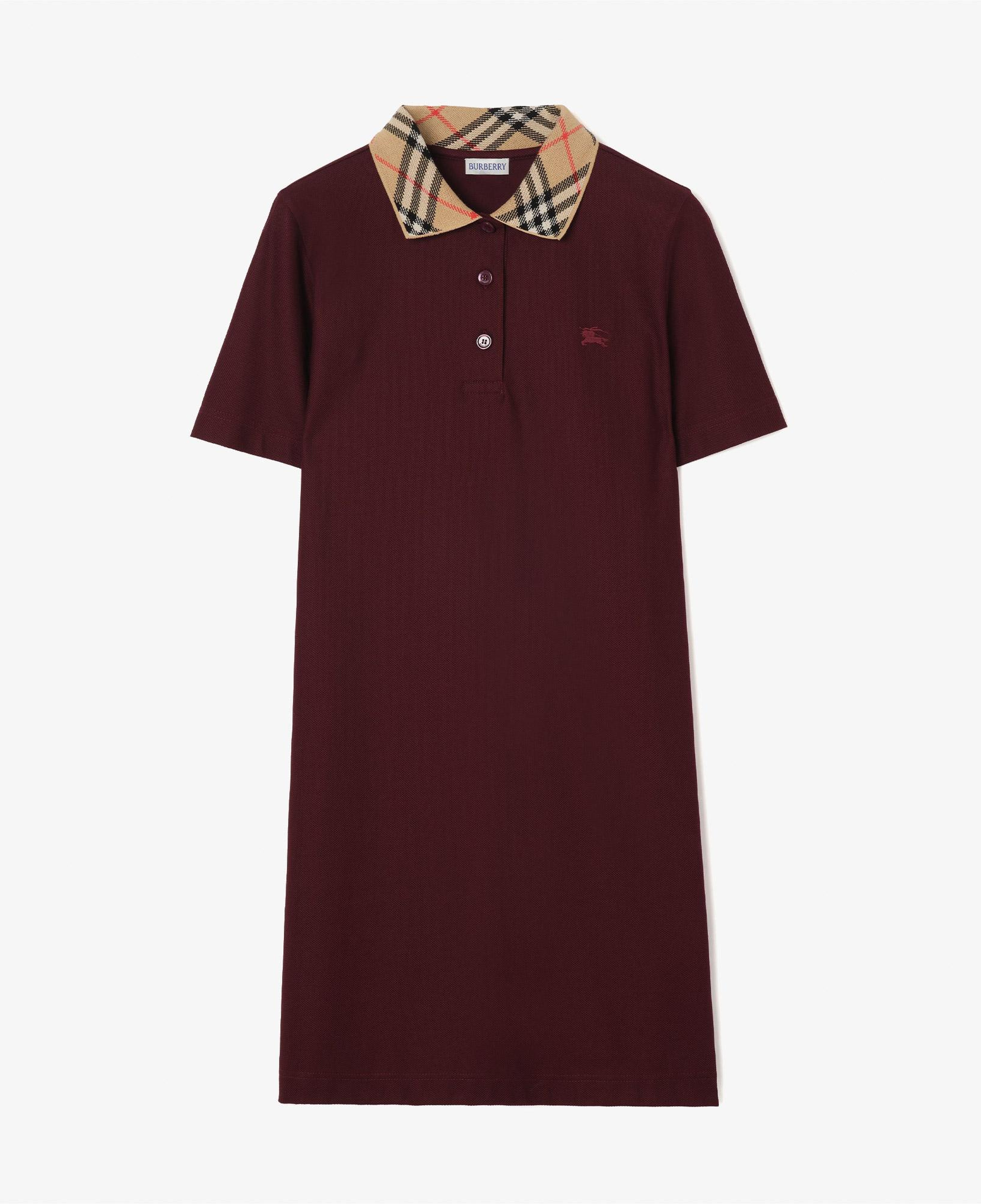 Burberry Iris Check Kadın Bordo Elbise