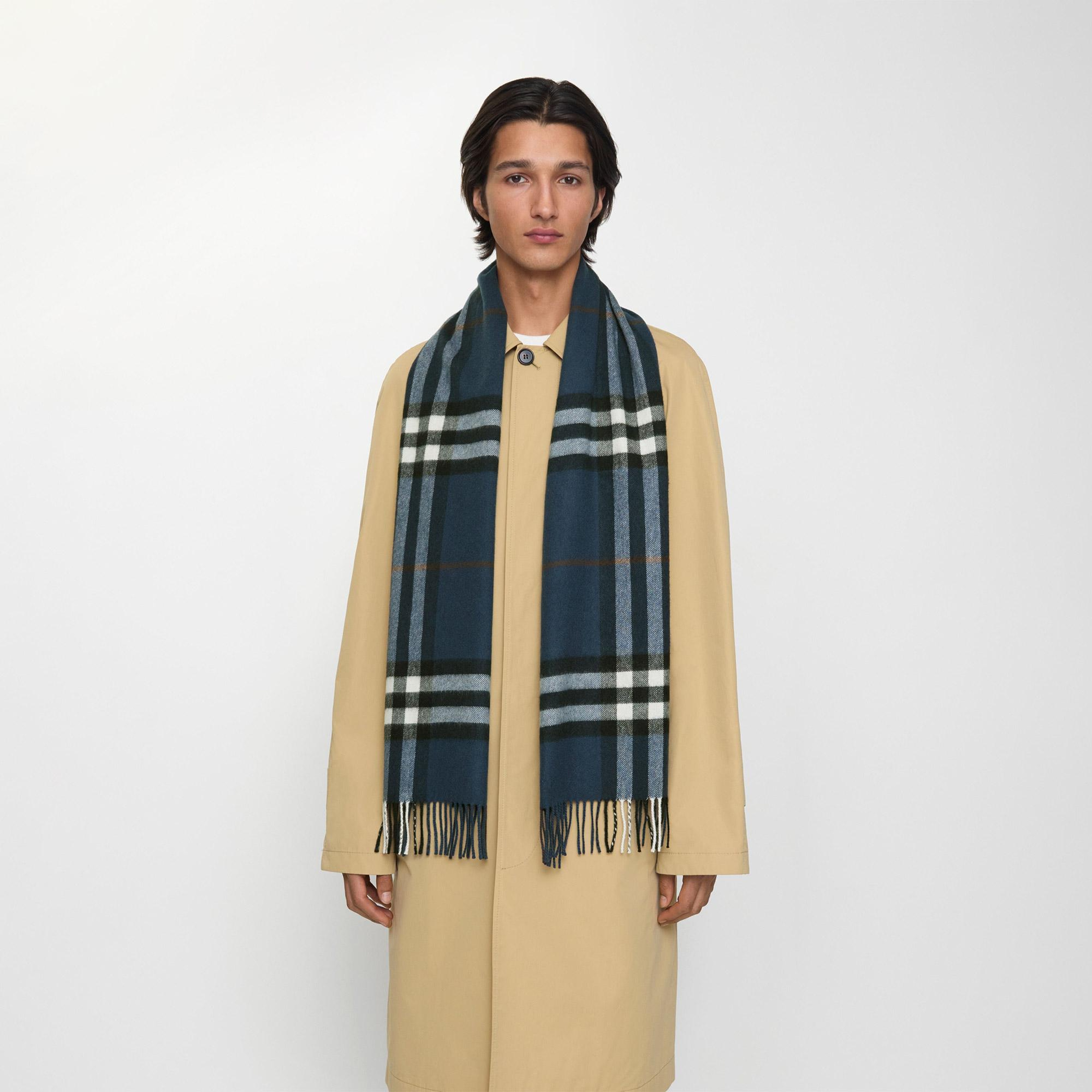 Burberry Giant Check Kadın Mavi Atkı