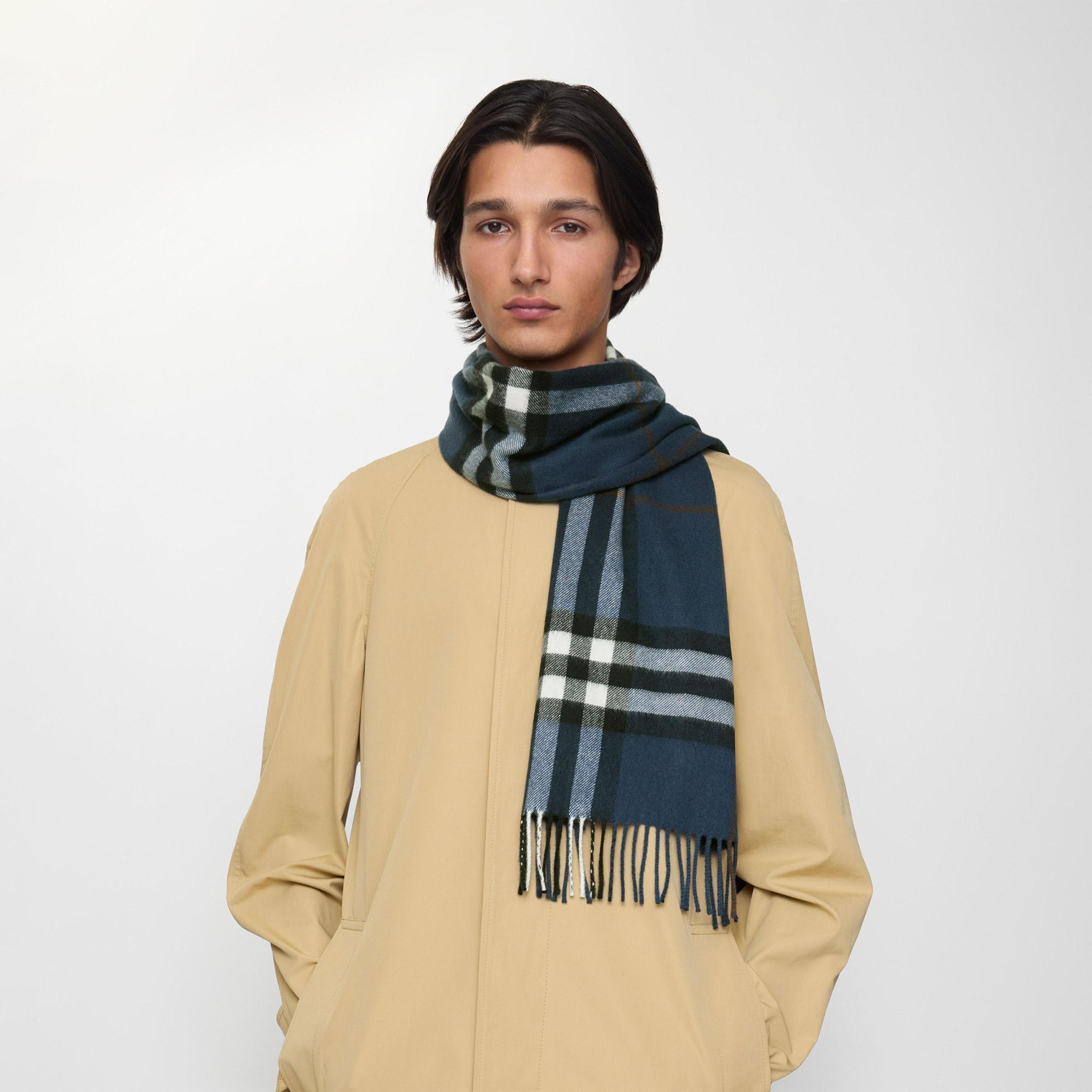 Burberry Giant Check Kadın Mavi Atkı