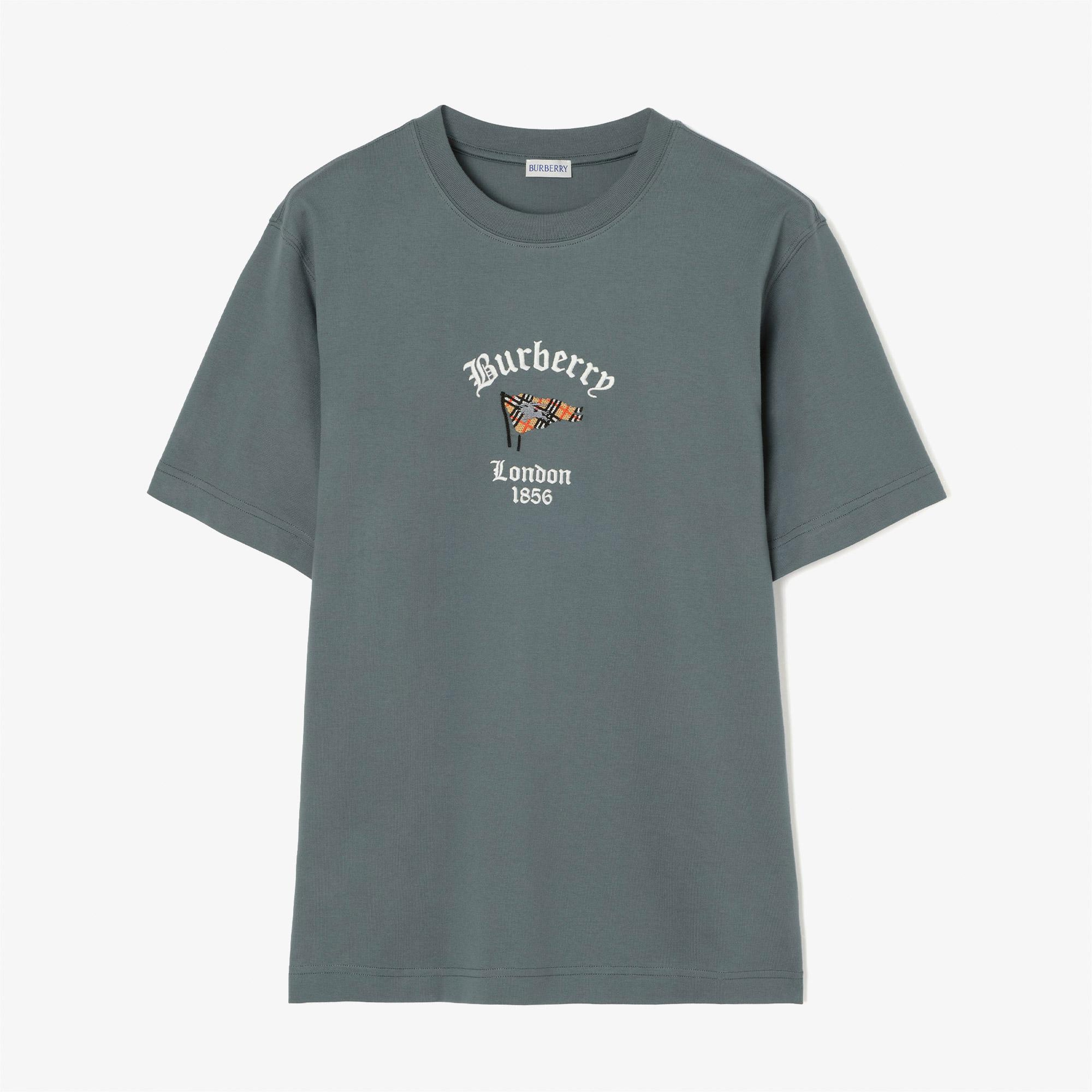 Burberry Ryan Flag Erkek Mavi T-Shirt
