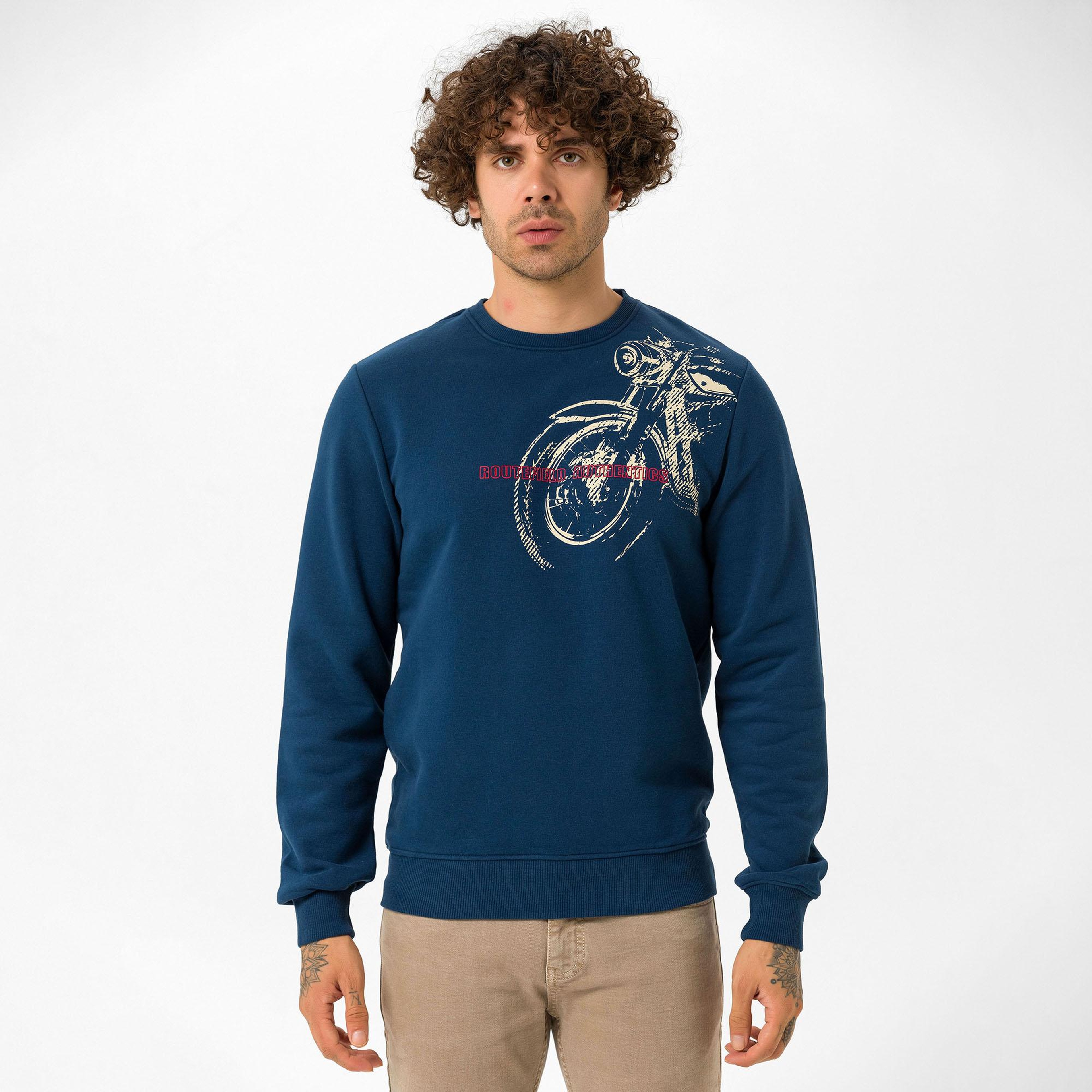 Routefield Harv Erkek Mavi Sweat