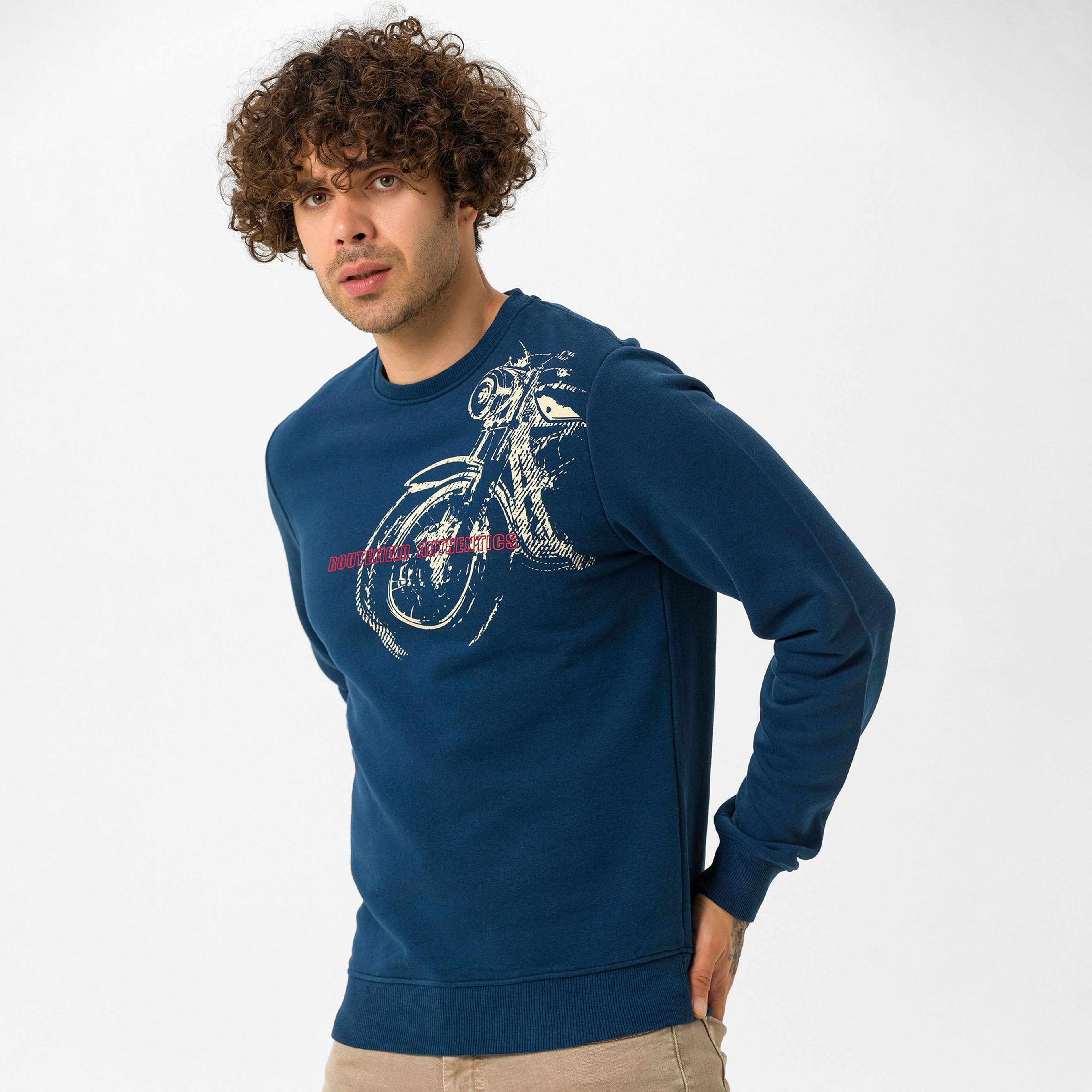 Routefield Harv Erkek Mavi Sweat