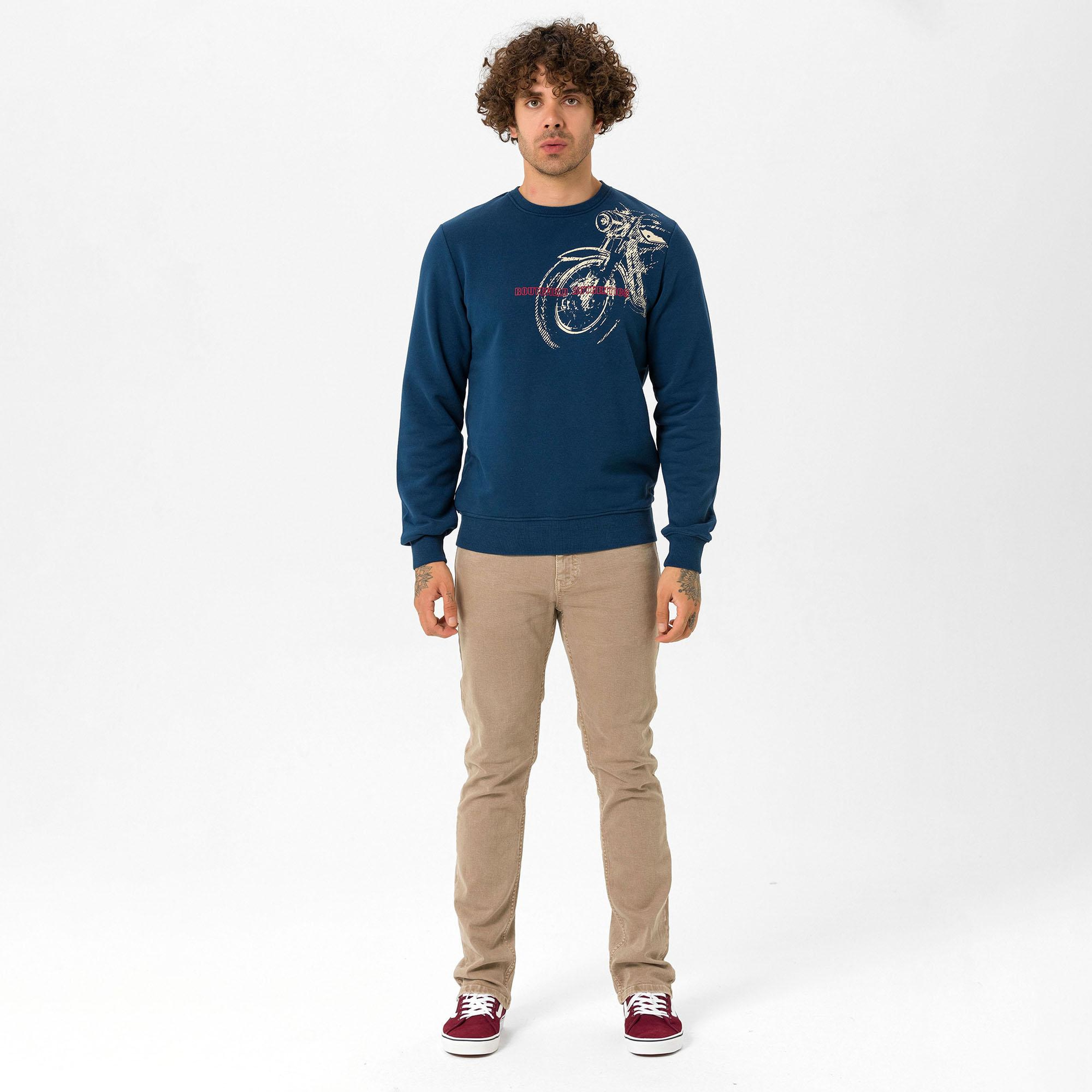 Routefield Harv Erkek Mavi Sweat