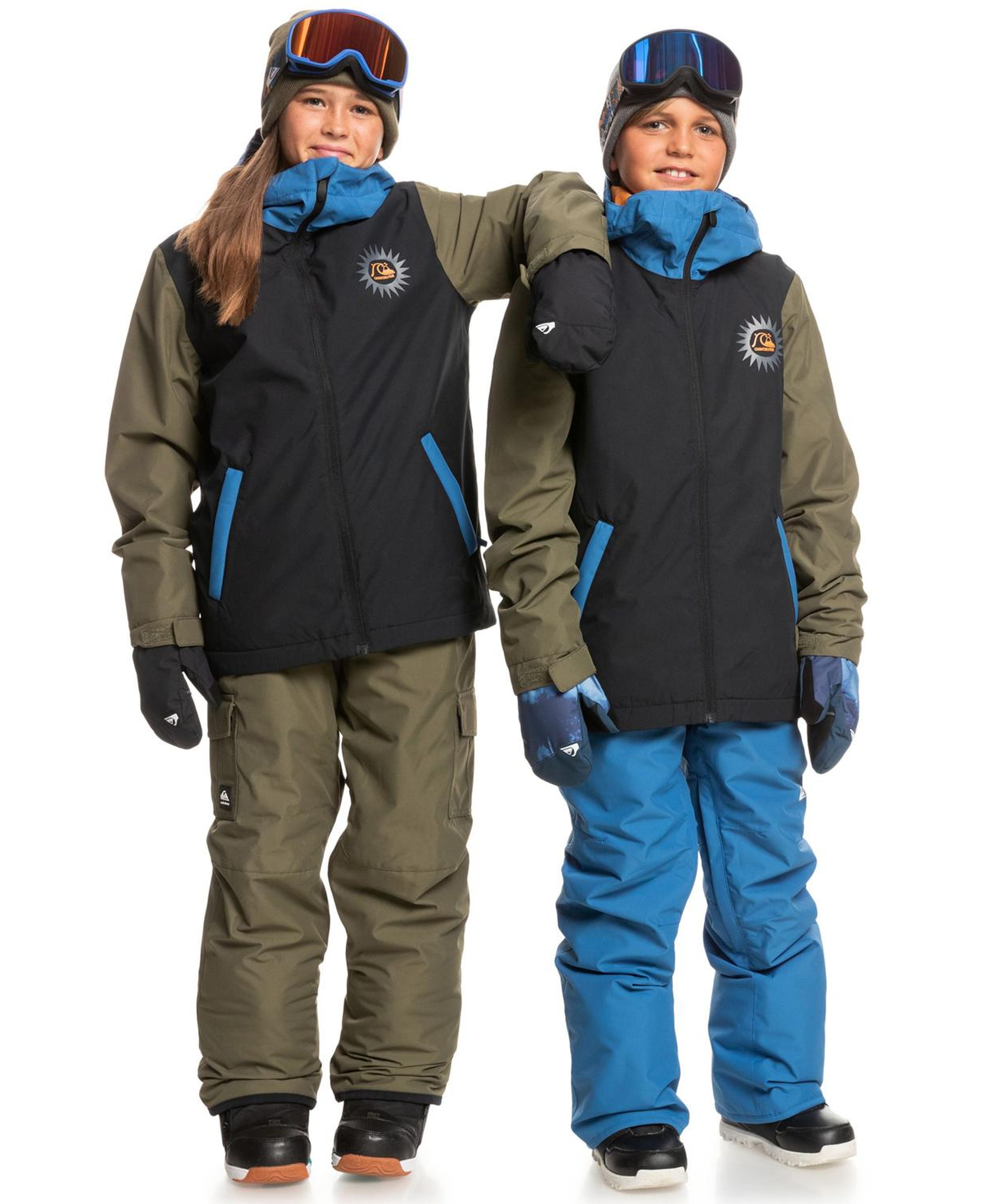 Quiksilver In The Hood Youth Unisex Çocuk Siyah Snowboard Ceketi