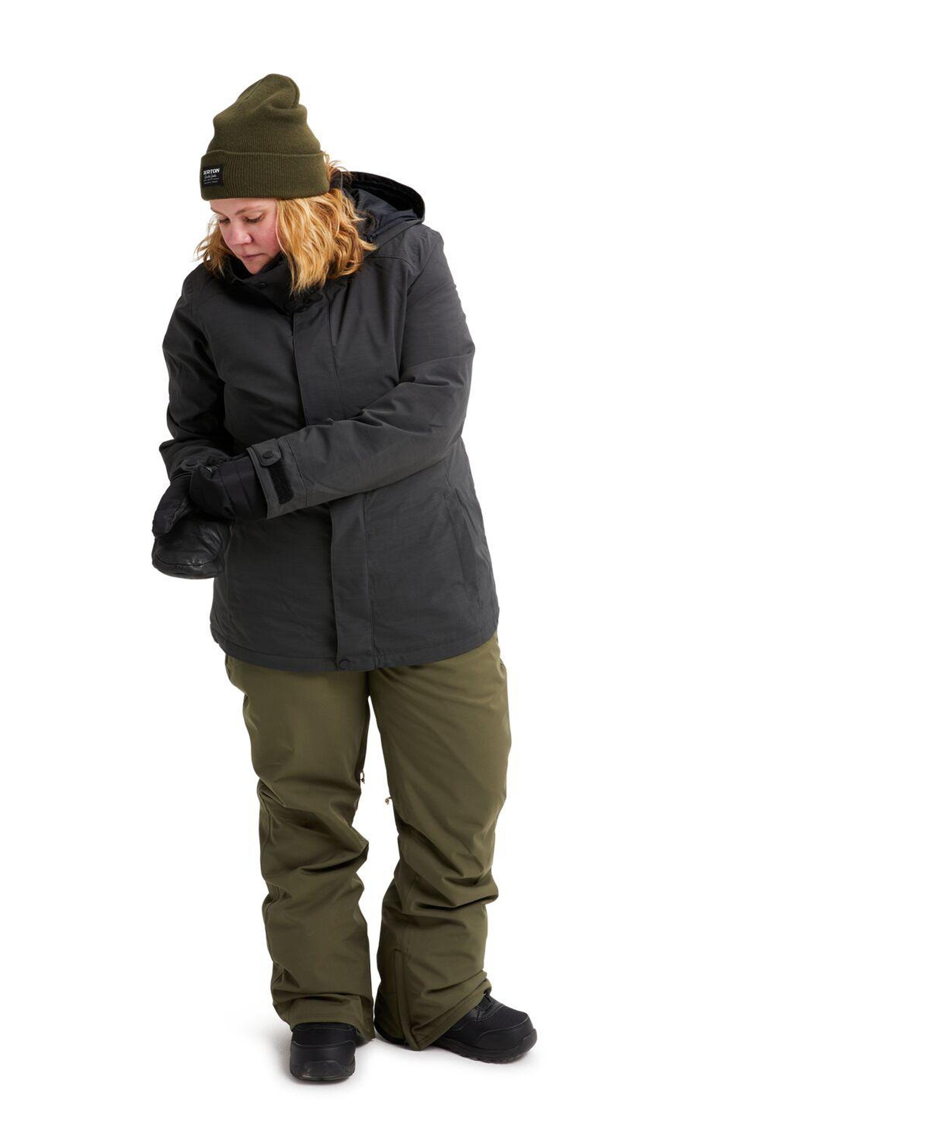 Burton Wb Jet Set Kadın Gri Snowboard Ceketi