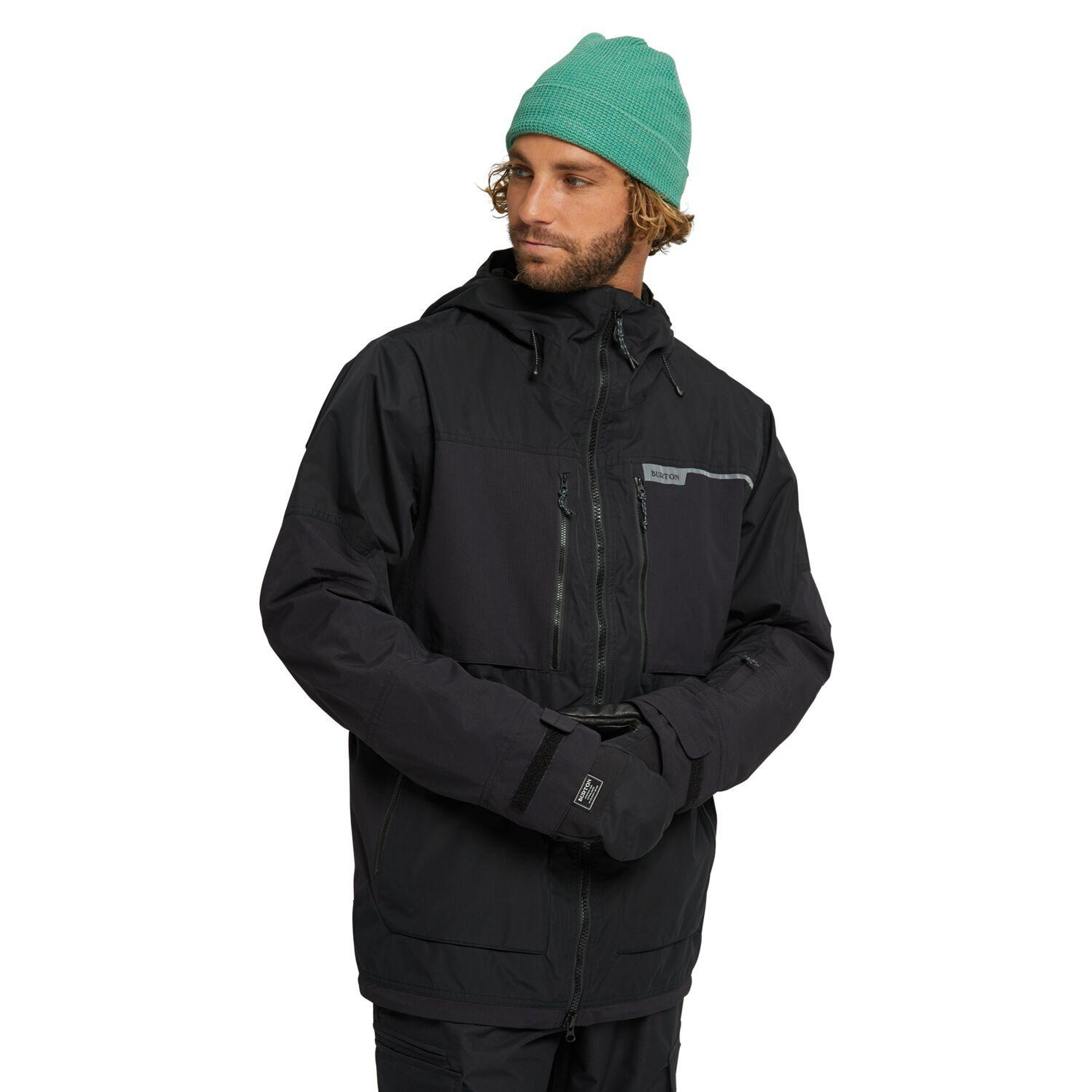 Burton Frostner Erkek Siyah Snowboard Ceketi