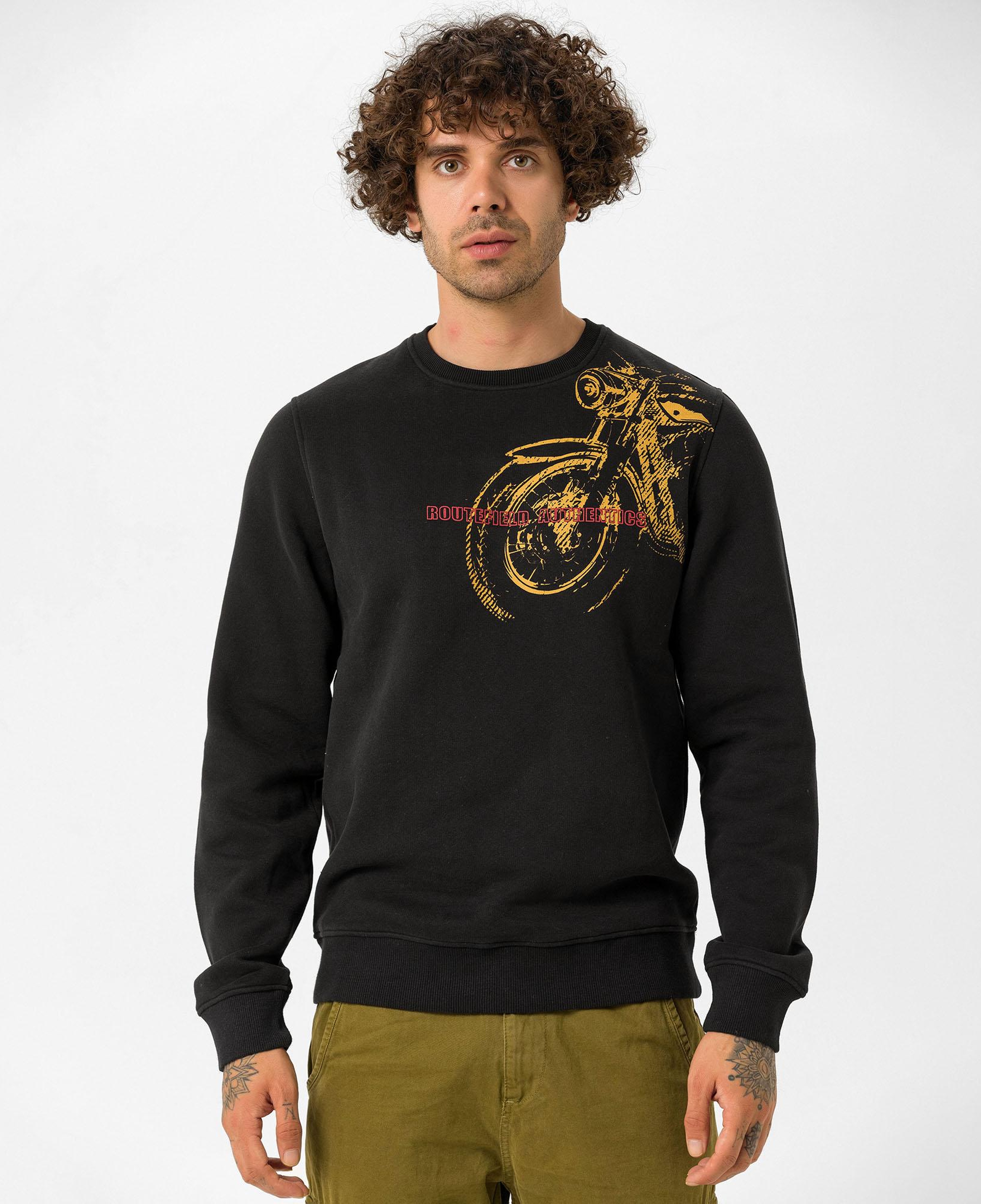 Routefield Harv Erkek Siyah Sweat