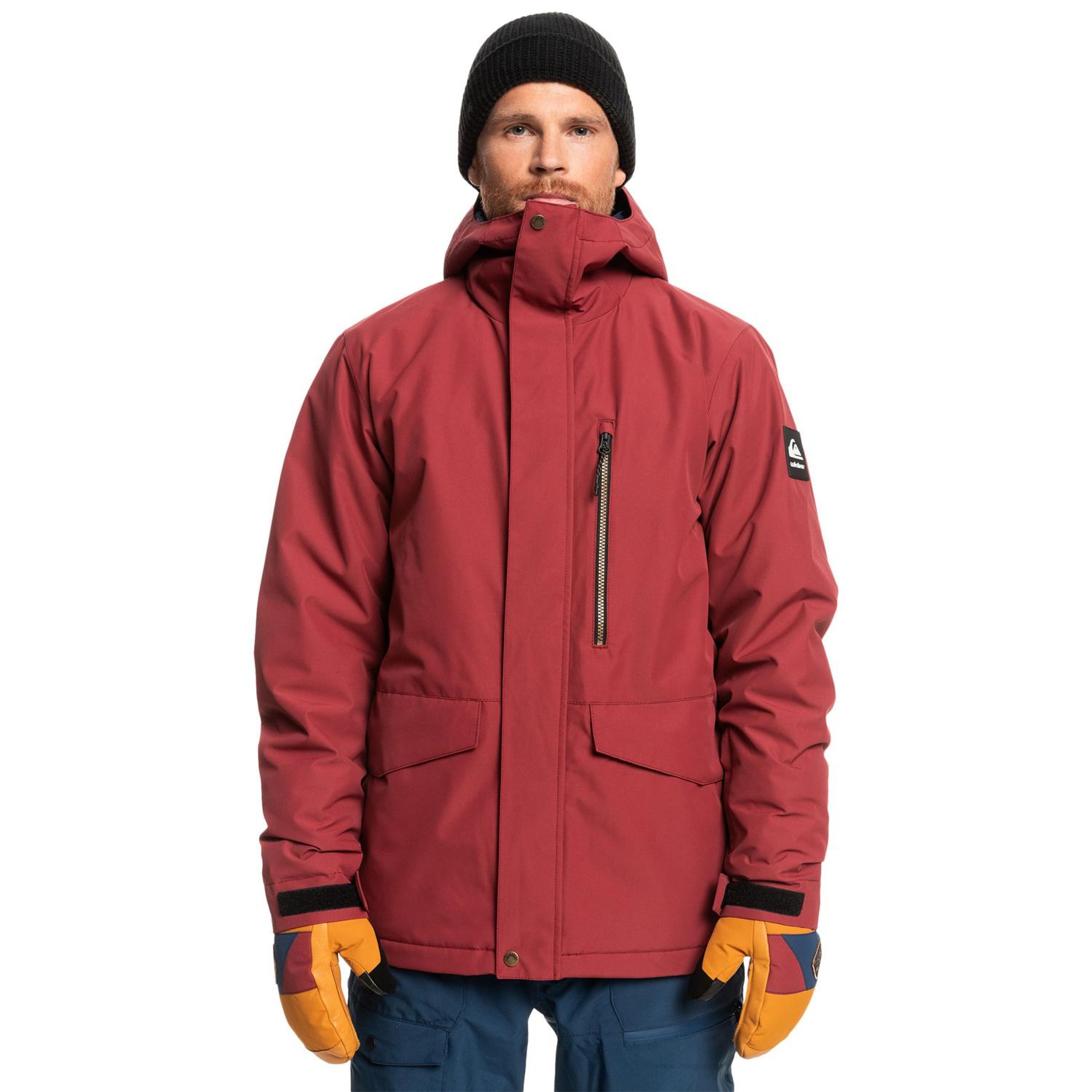 Quiksilver Mission Solid Erkek Kırmızı Snowboard Ceketi