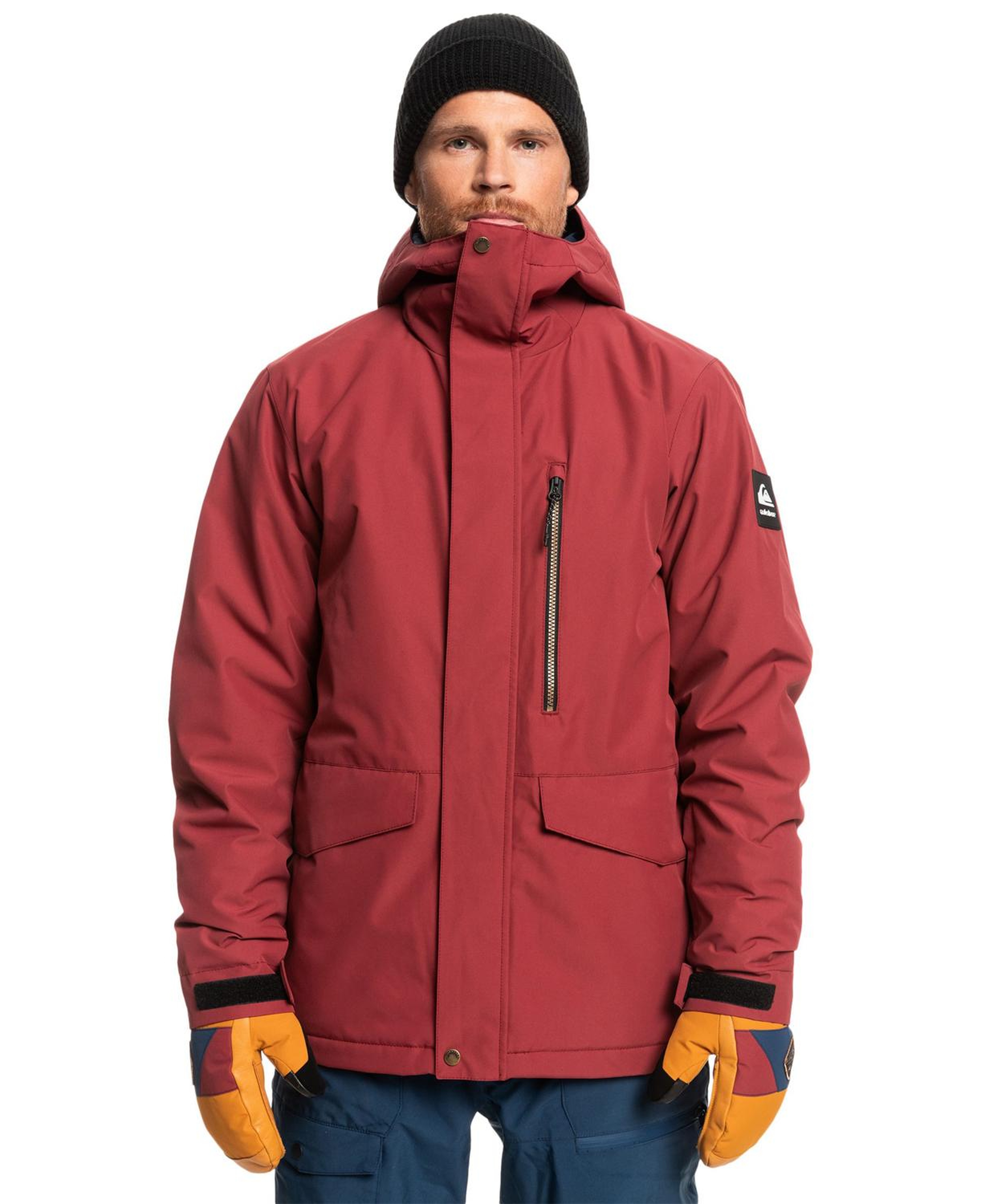 Quiksilver Mission Solid Erkek Kırmızı Snowboard Ceketi