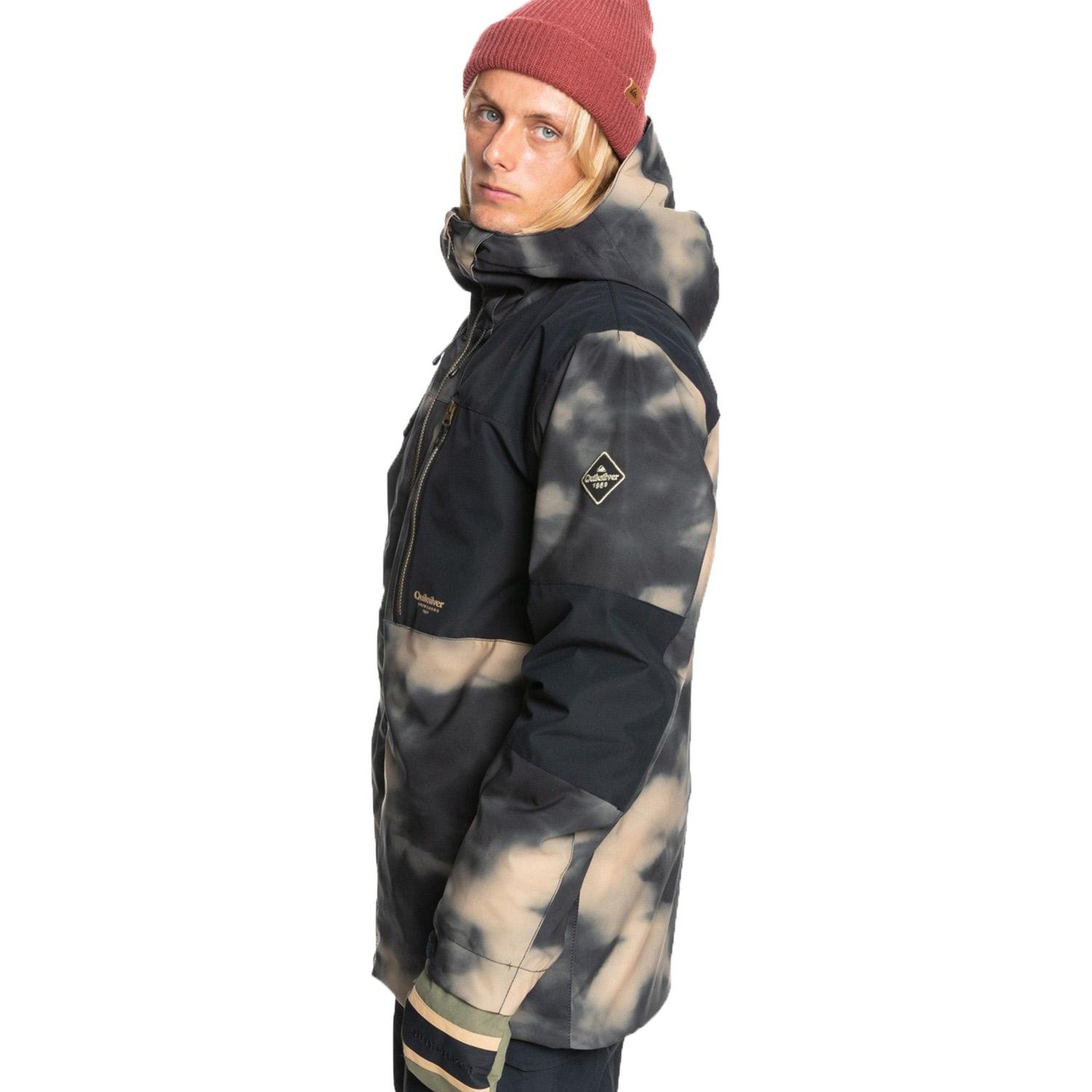 Quiksilver Tamarack Erkek Kahverengi Snowboard Ceketi