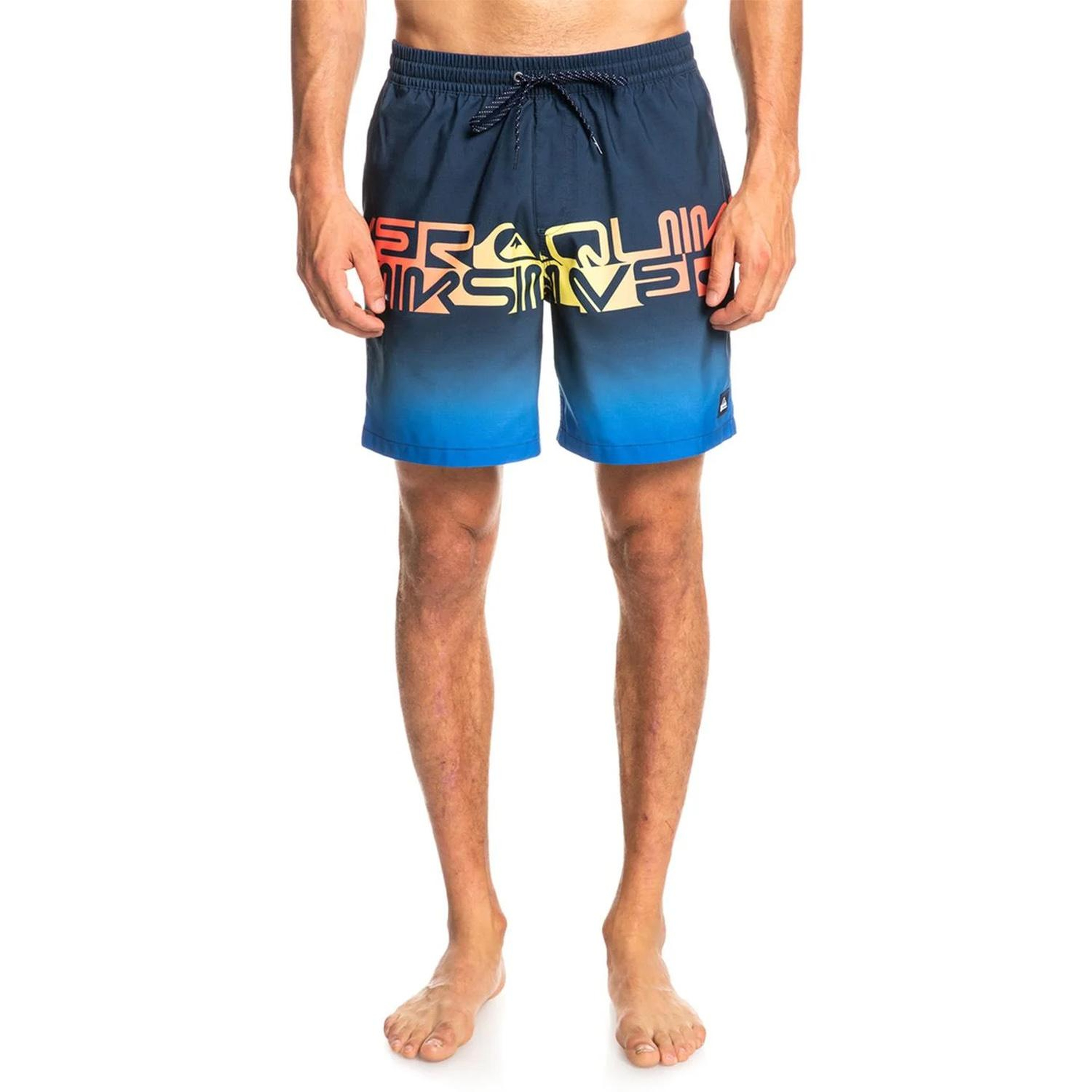 Quiksilver Wordblock Volley 17 Erkek Mavi Volley Short
